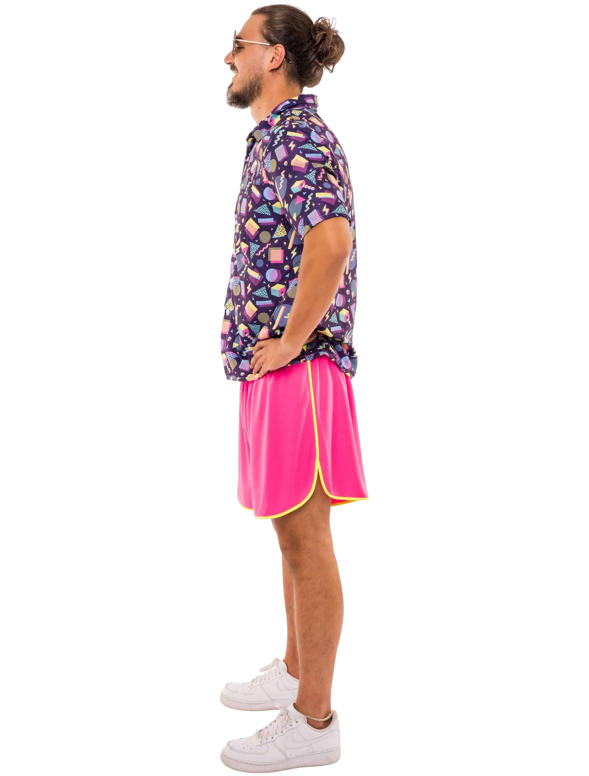 Hemd mit Print Geometrisch Herren blau XL