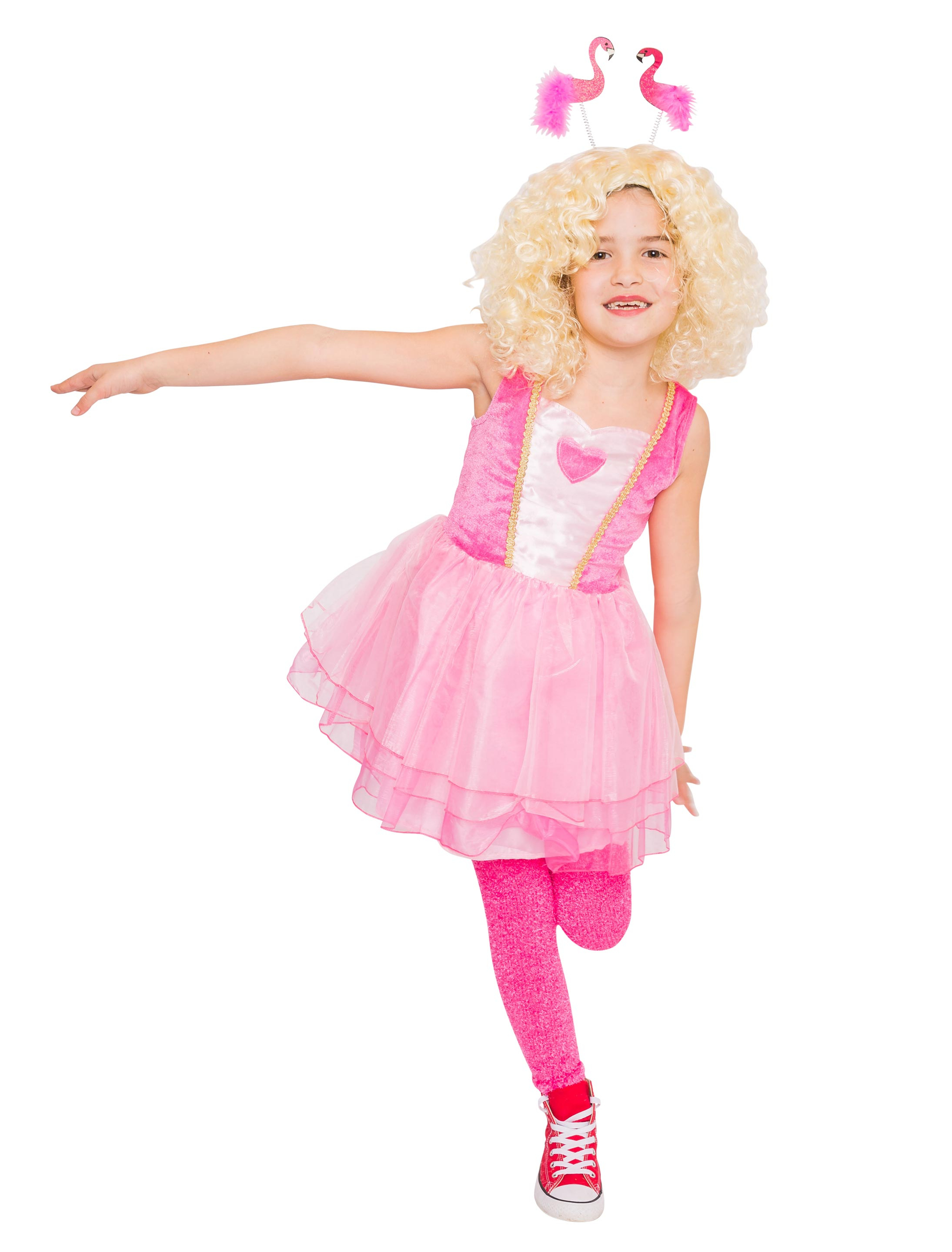 Kleid Flamingo Kinder Mädchen pink 9-10 Jahre