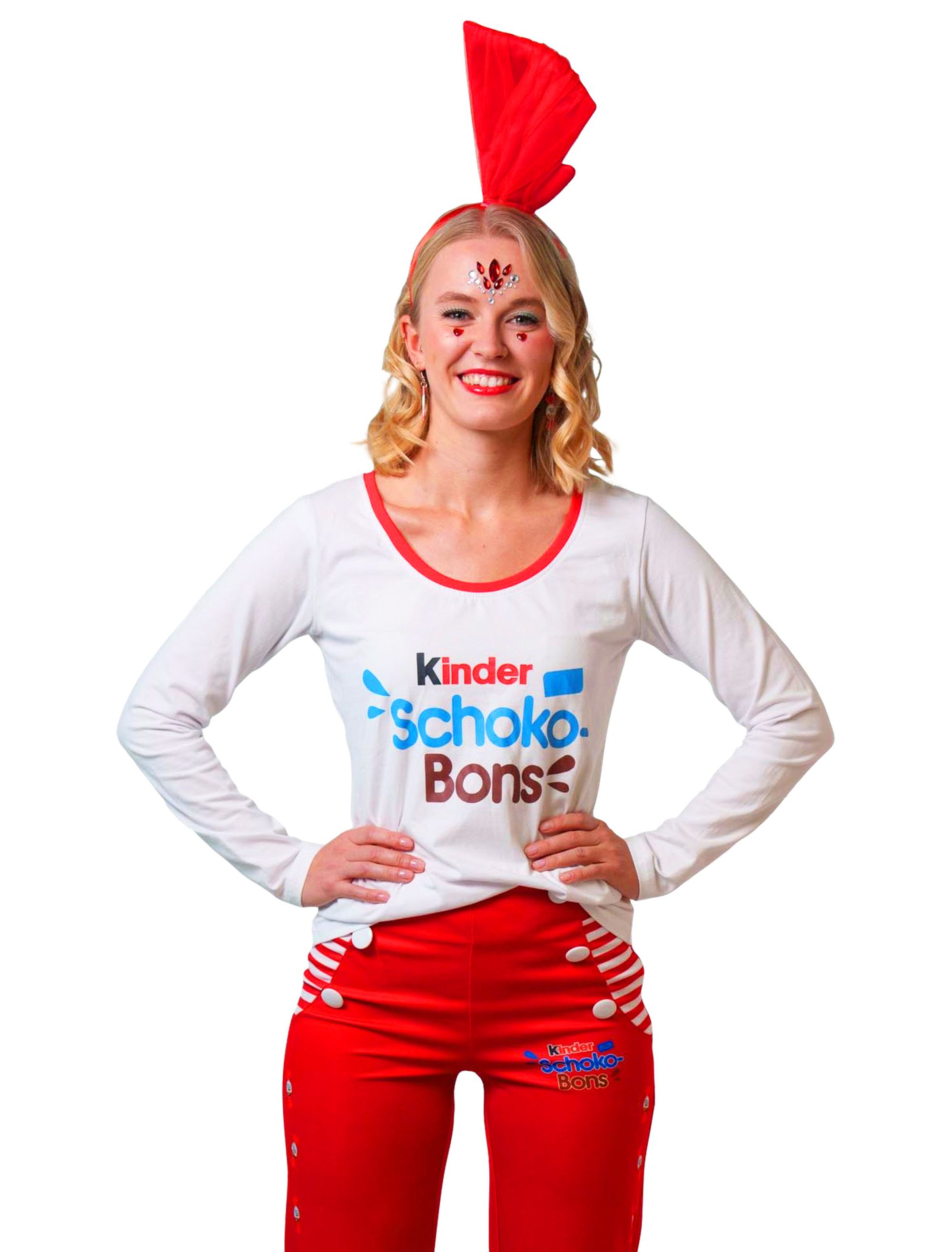 T-Shirt langarm kinder Schoko-Bons Damen weiß S