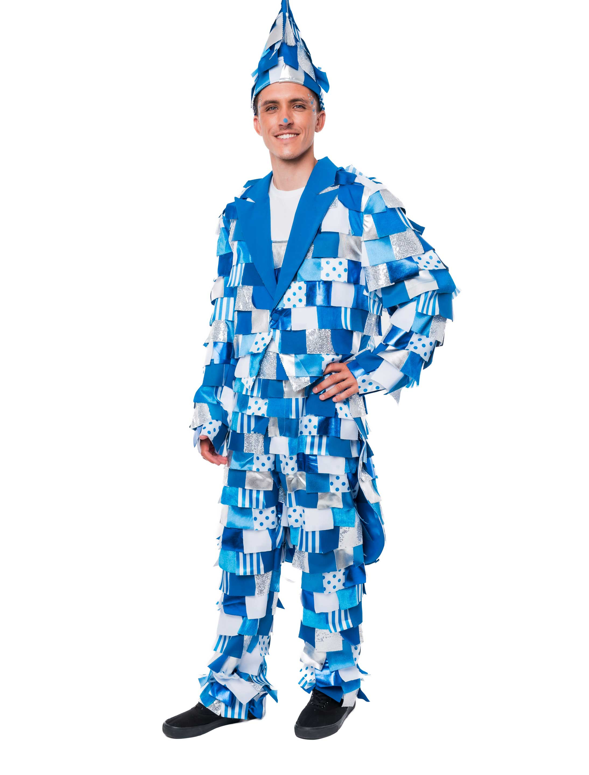 Lappenfrack deluxe Herren blau/weiß 50