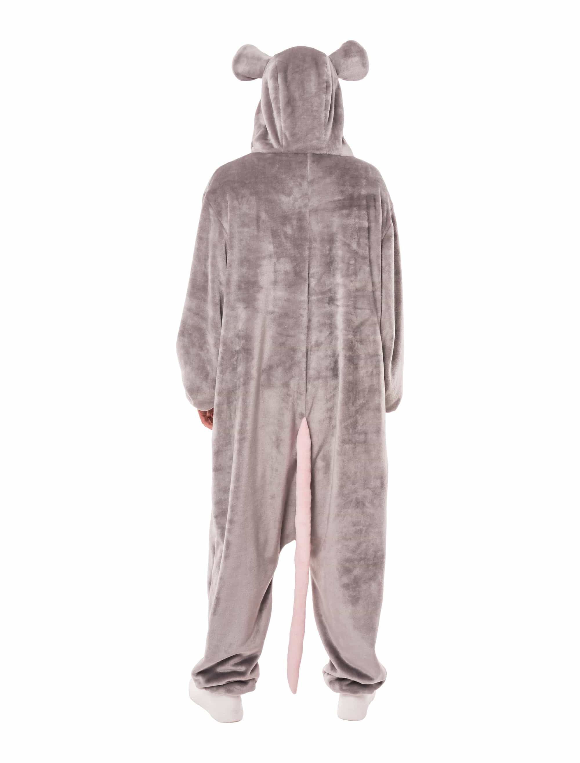 Overall Plüsch Maus Herren grau 50/52