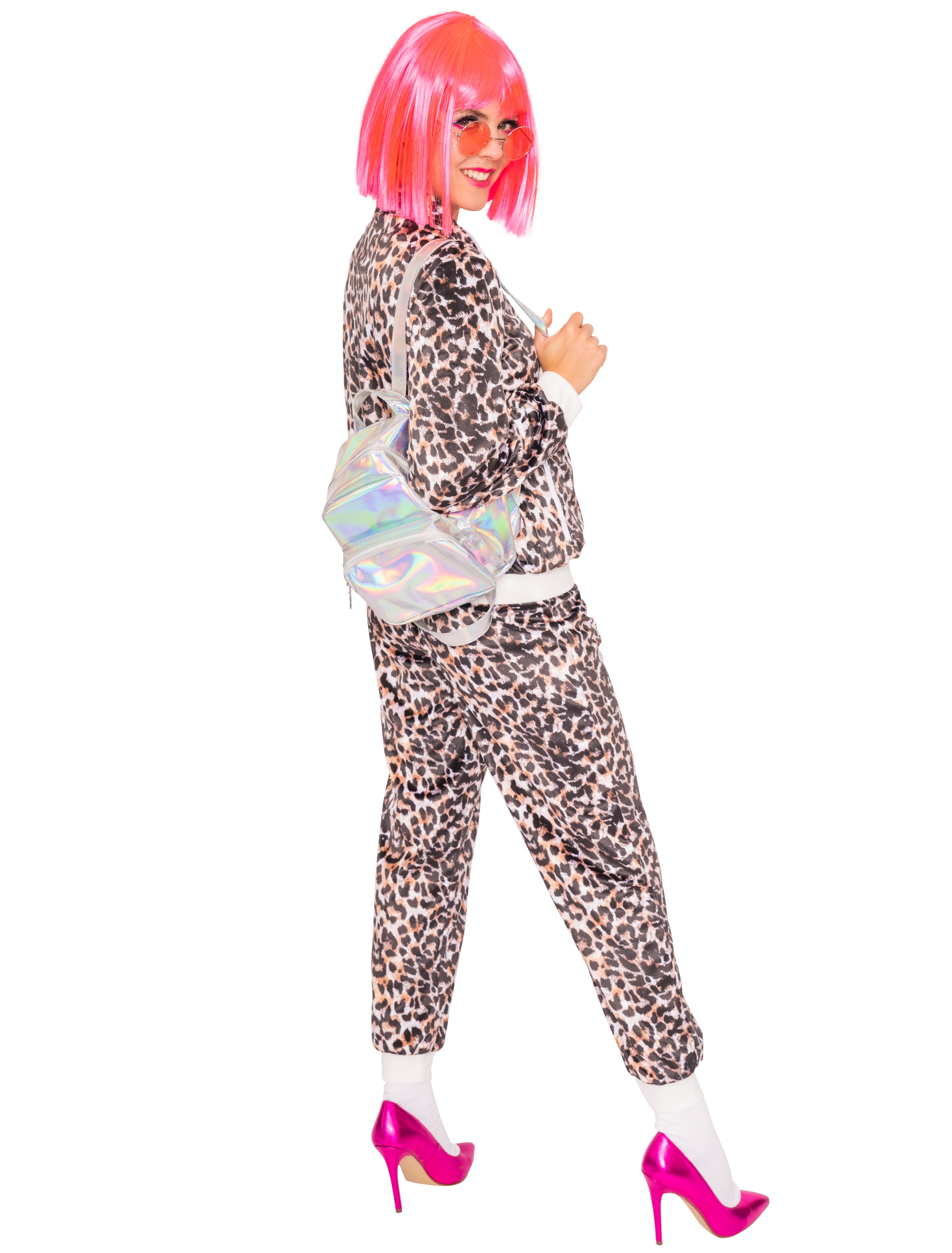 Jogginganzug Leopard 2-tlg. Damen braun L/XL