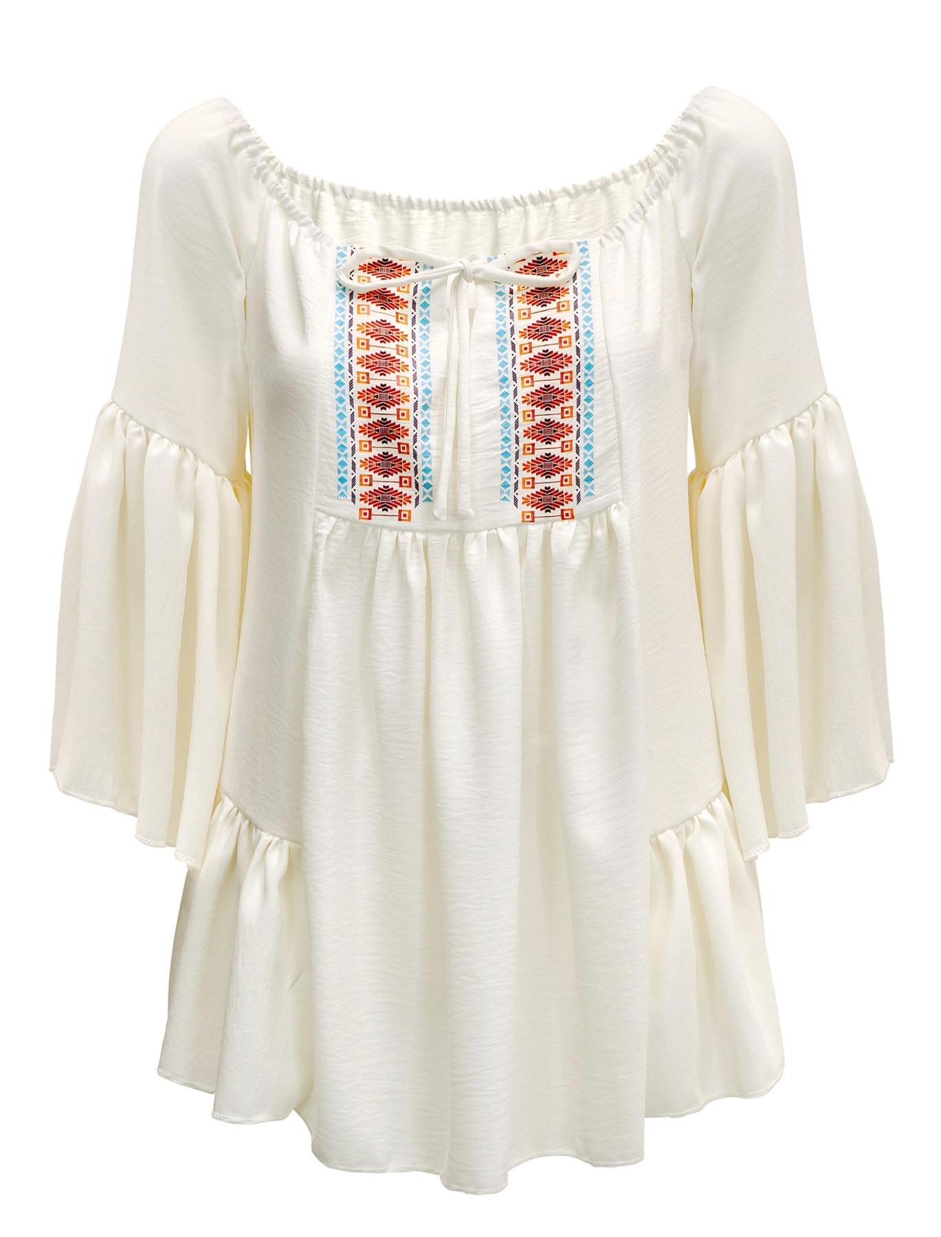 Bluse Bauernmagd Damen beige S/M