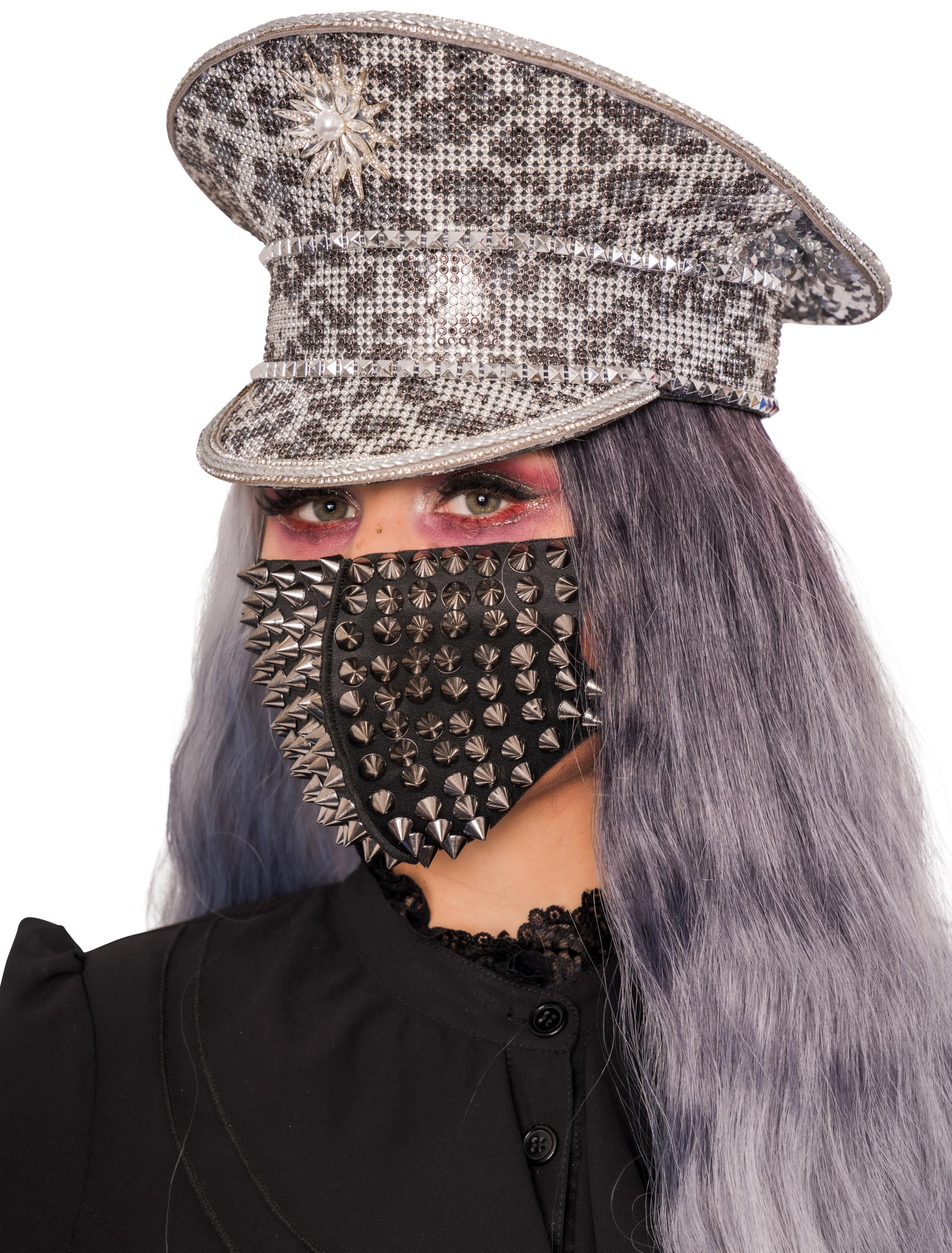 Maske Steampunk mit kleinen Nieten