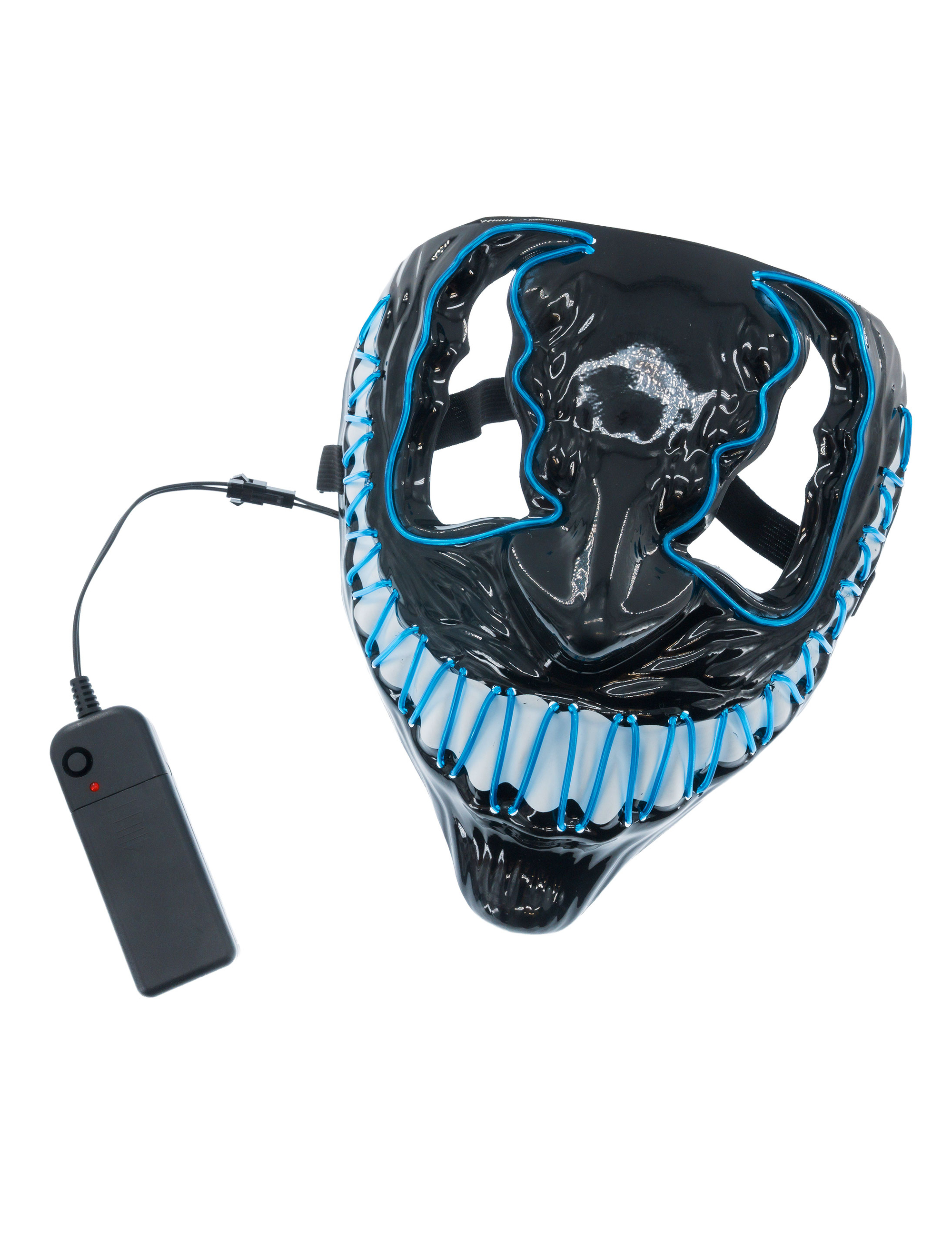 LED Maske Monster schwarz/blau