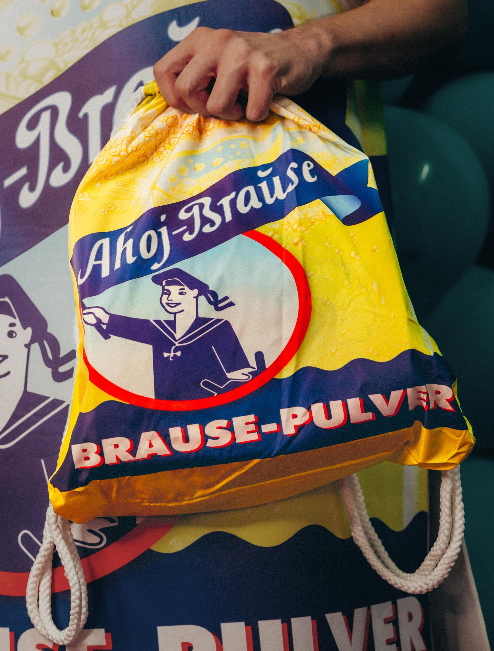 Turnbeutel Ahoj-Brause gelb