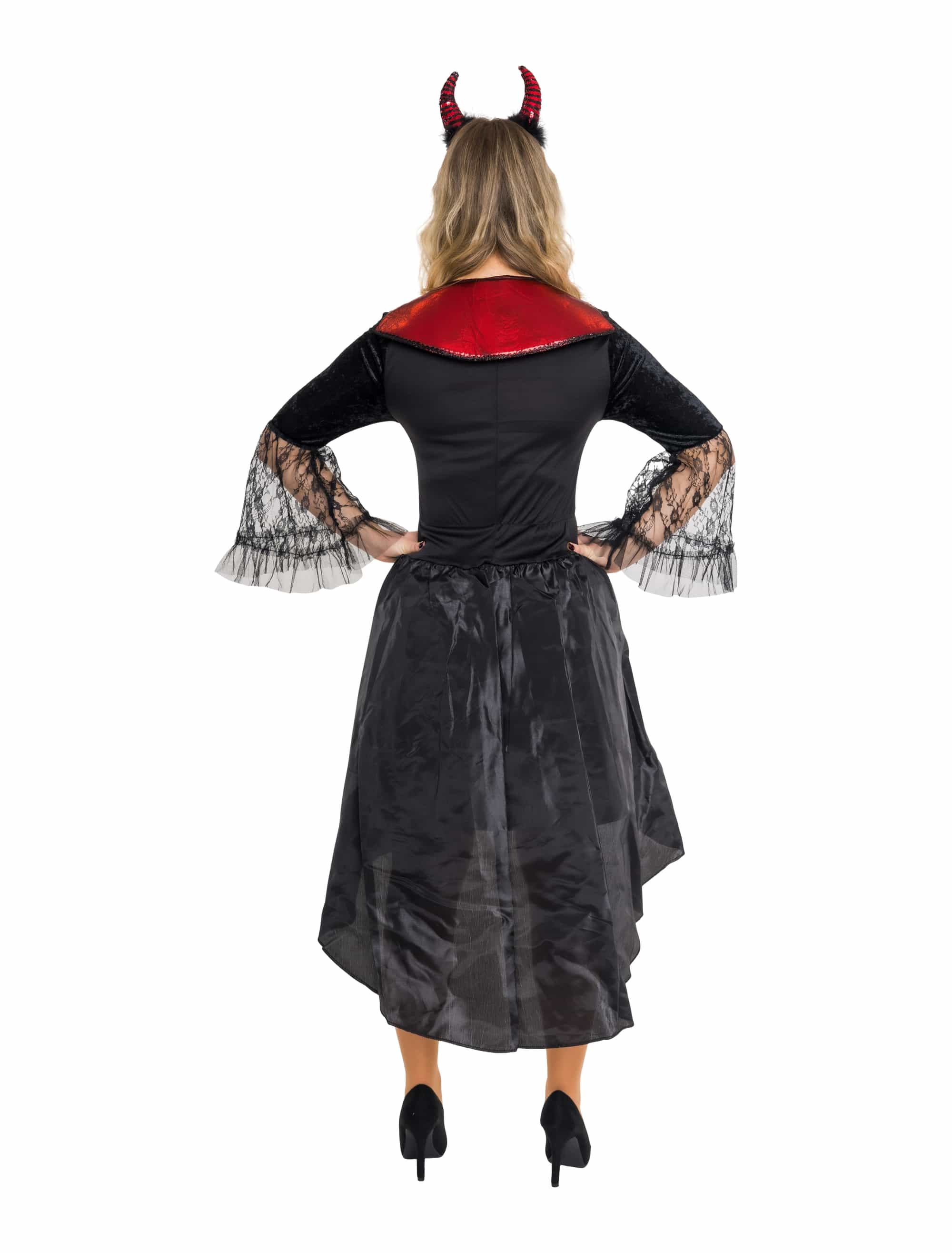 Kleid Vampirin schwarz/rot S/M