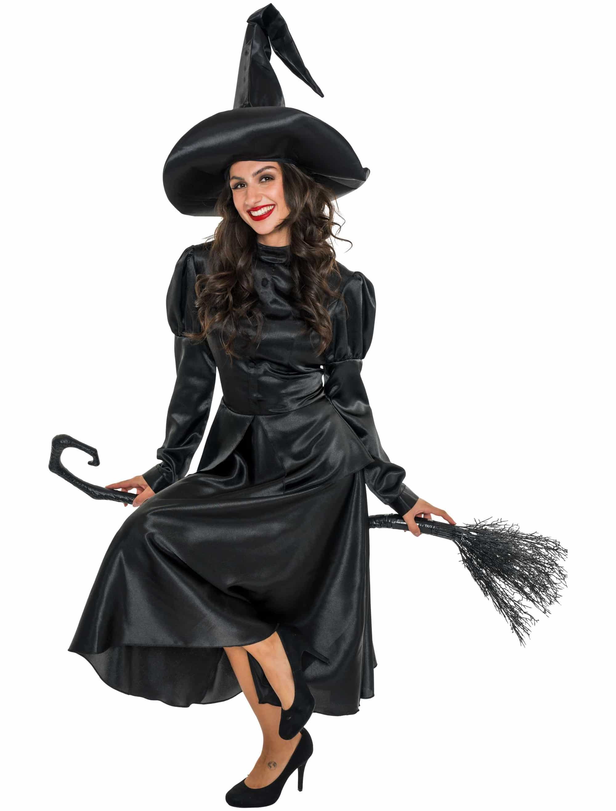 Kleid Hexe Damen schwarz S
