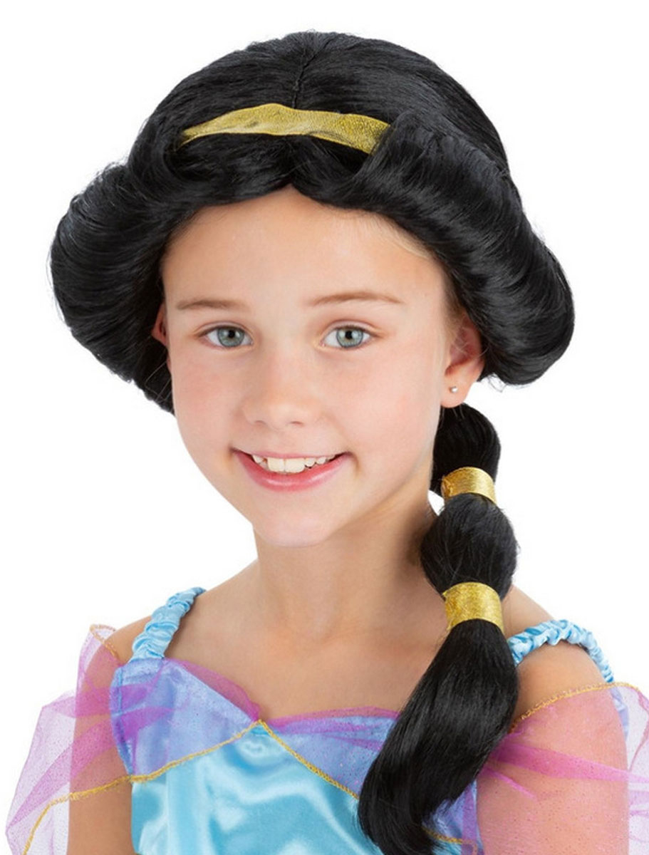 Perücke Arabische Prinzessin Kinder schwarz