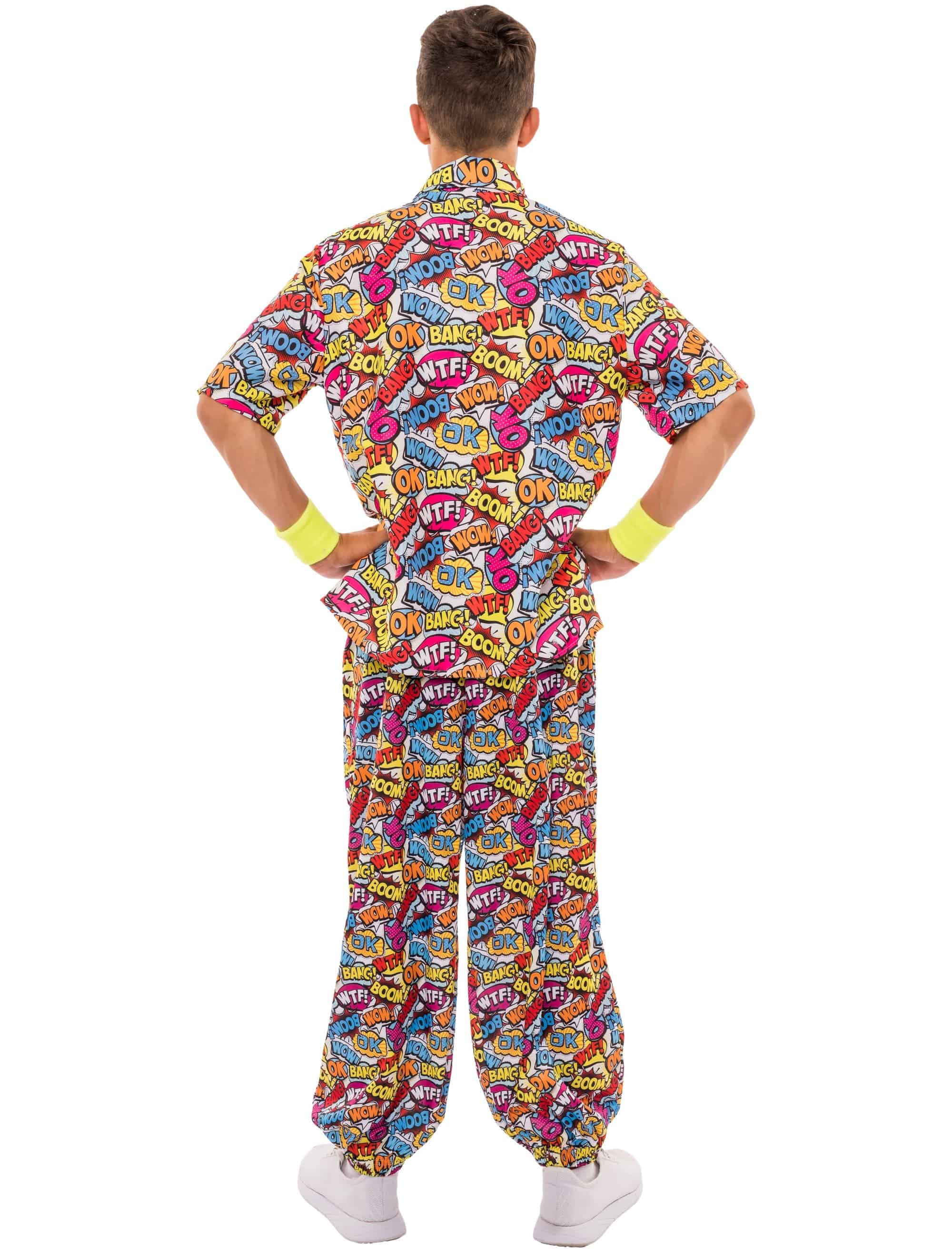 Hose Comic Print Herren bunt M
