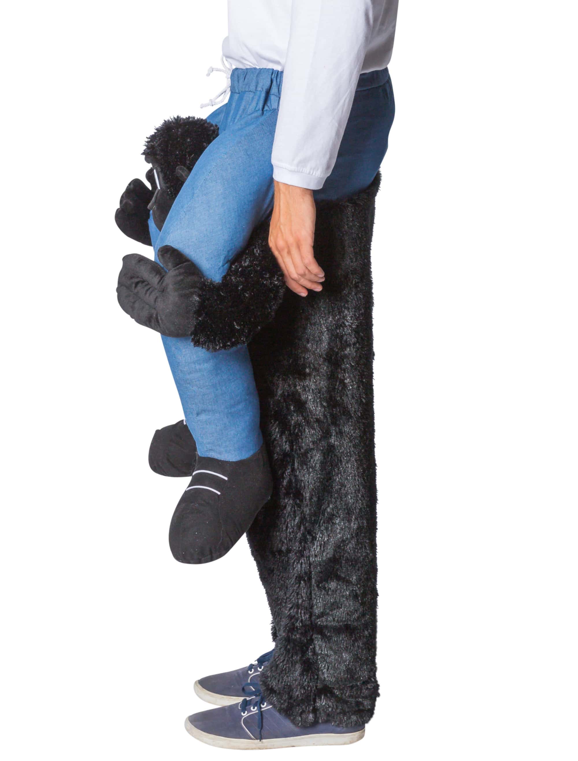 Kostüm Huckepack Gorilla schwarz one size
