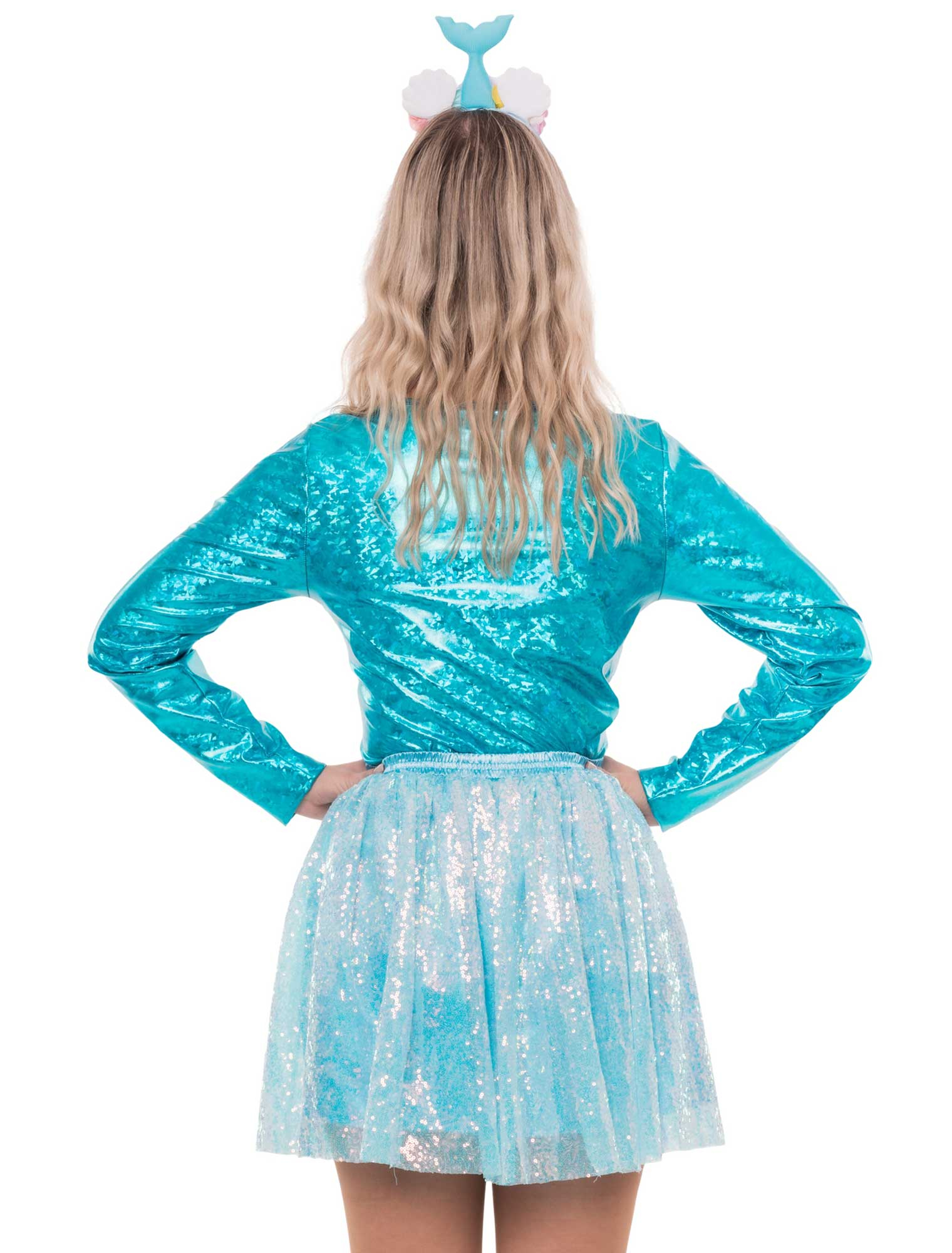 Rock Pailletten Damen türkis one size