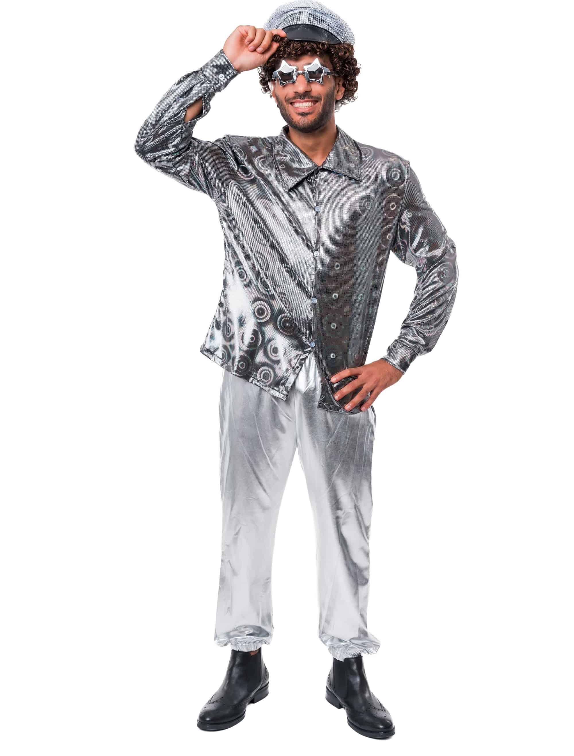 Hemd Holo Herren silber M/L