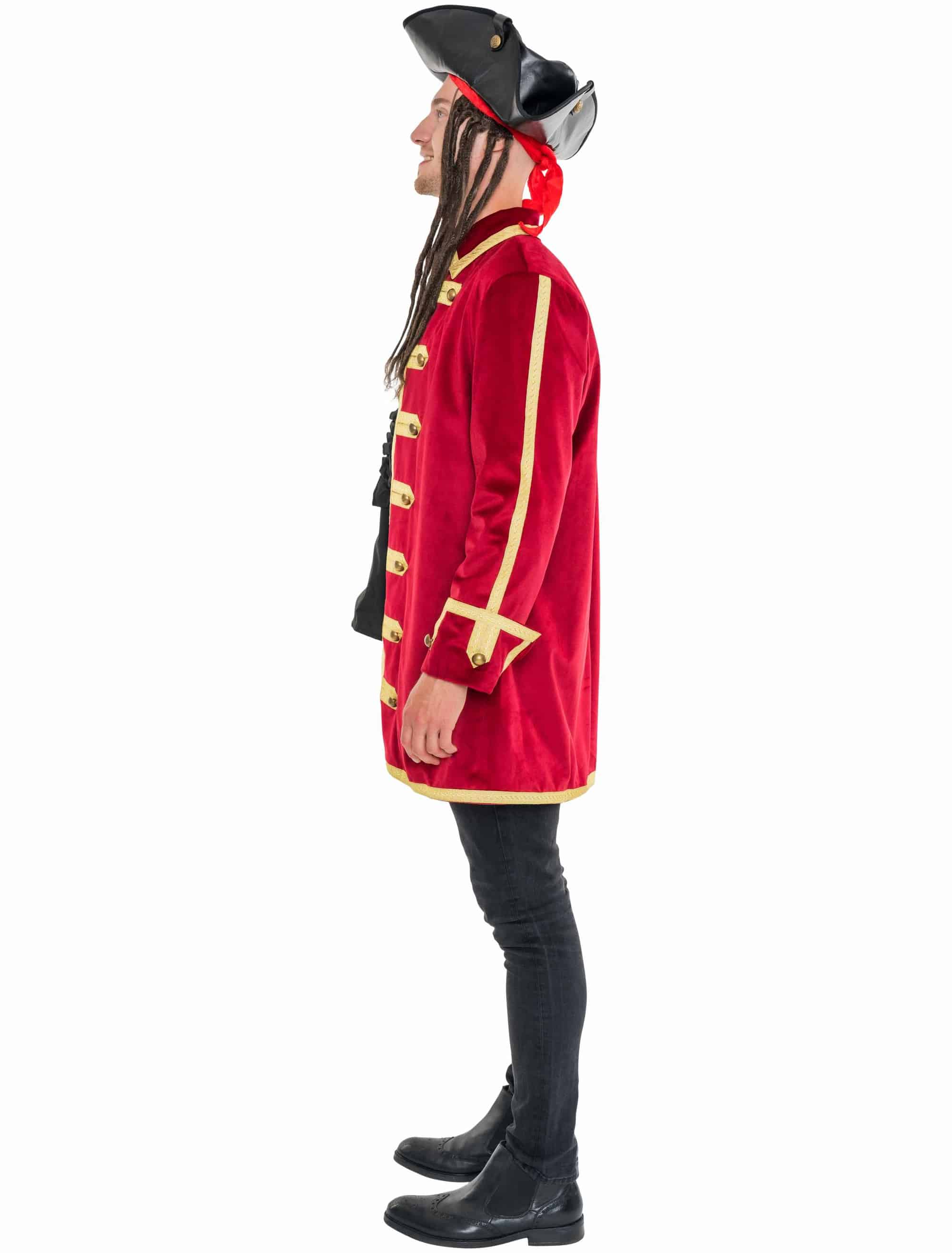 Jacke Pirat Herren rot/gold L/XL