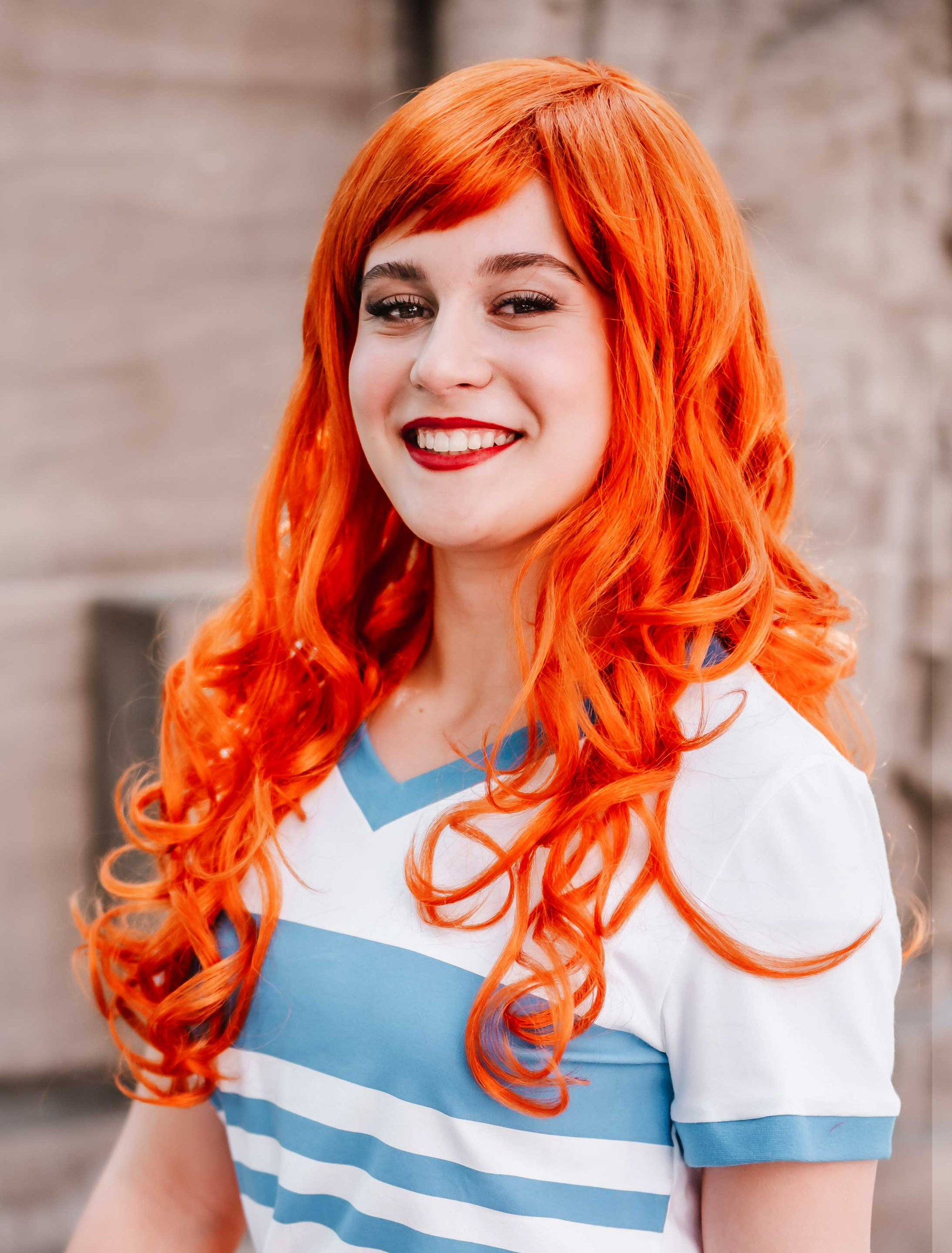 Perücke Nami One Piece orange