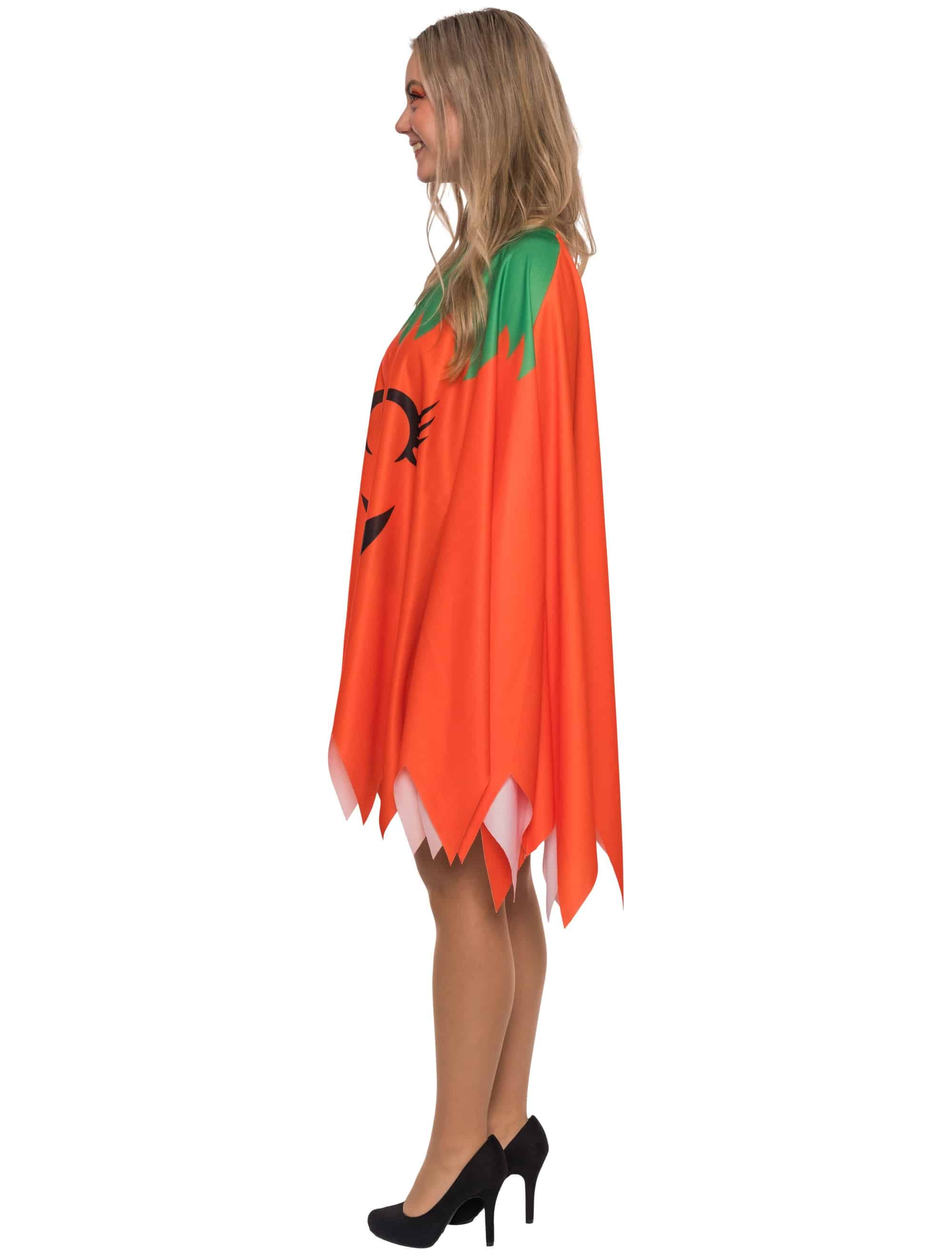 Cape lachender Kürbis orange/grün one size