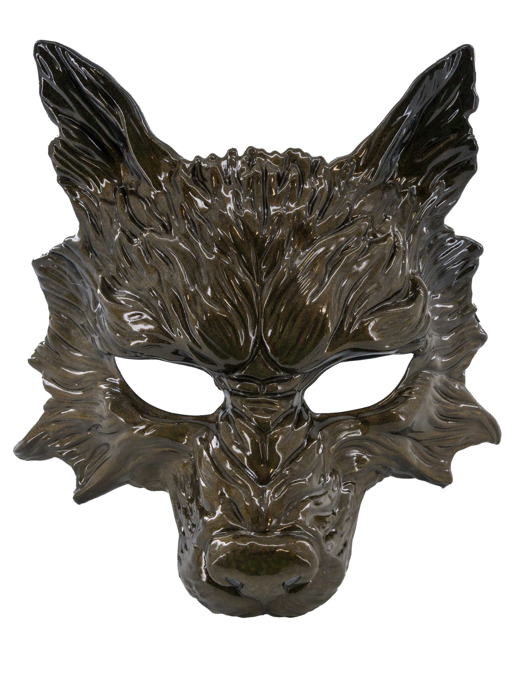 Maske Wolf gold