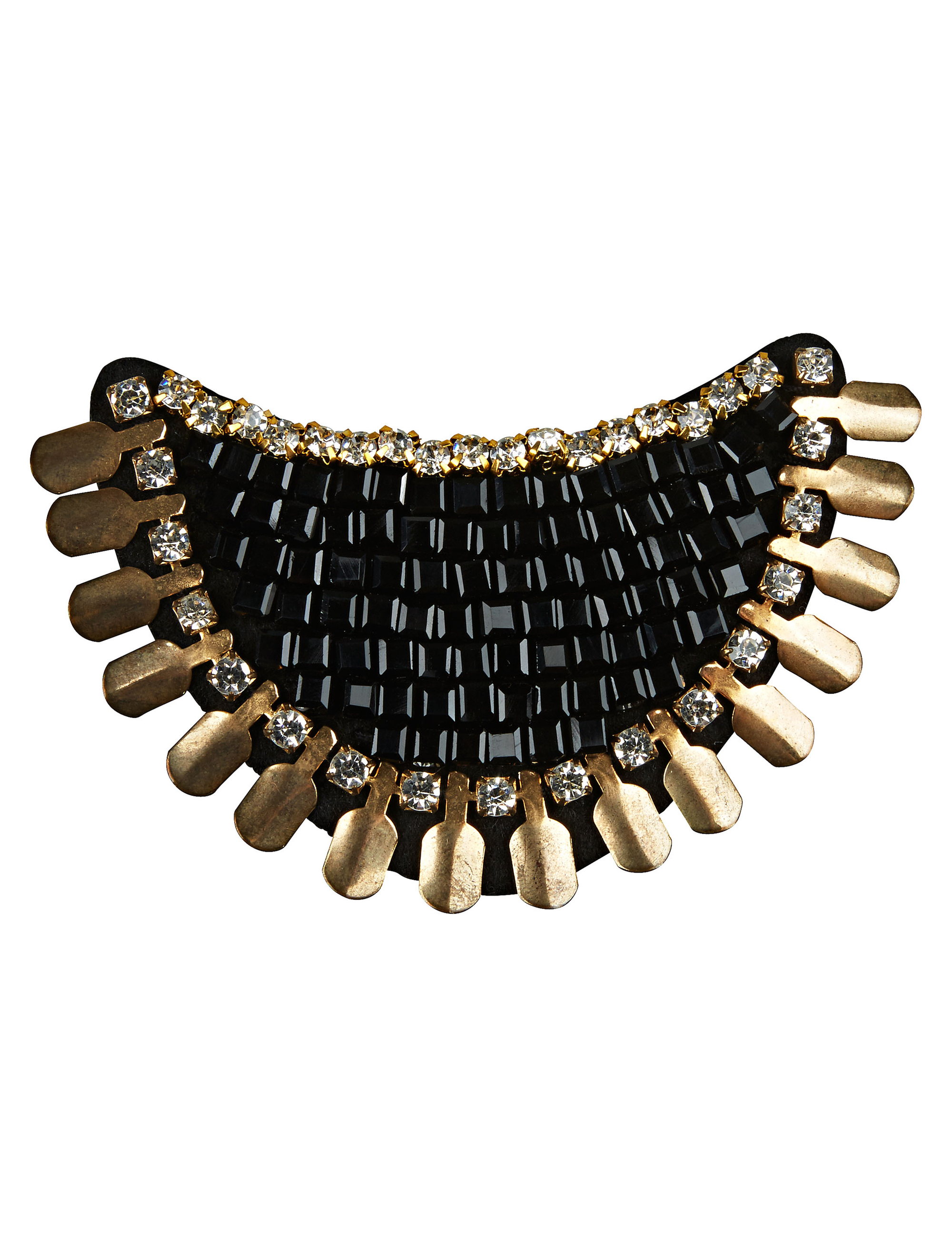 Schulterklappe mit Diamanten schwarz