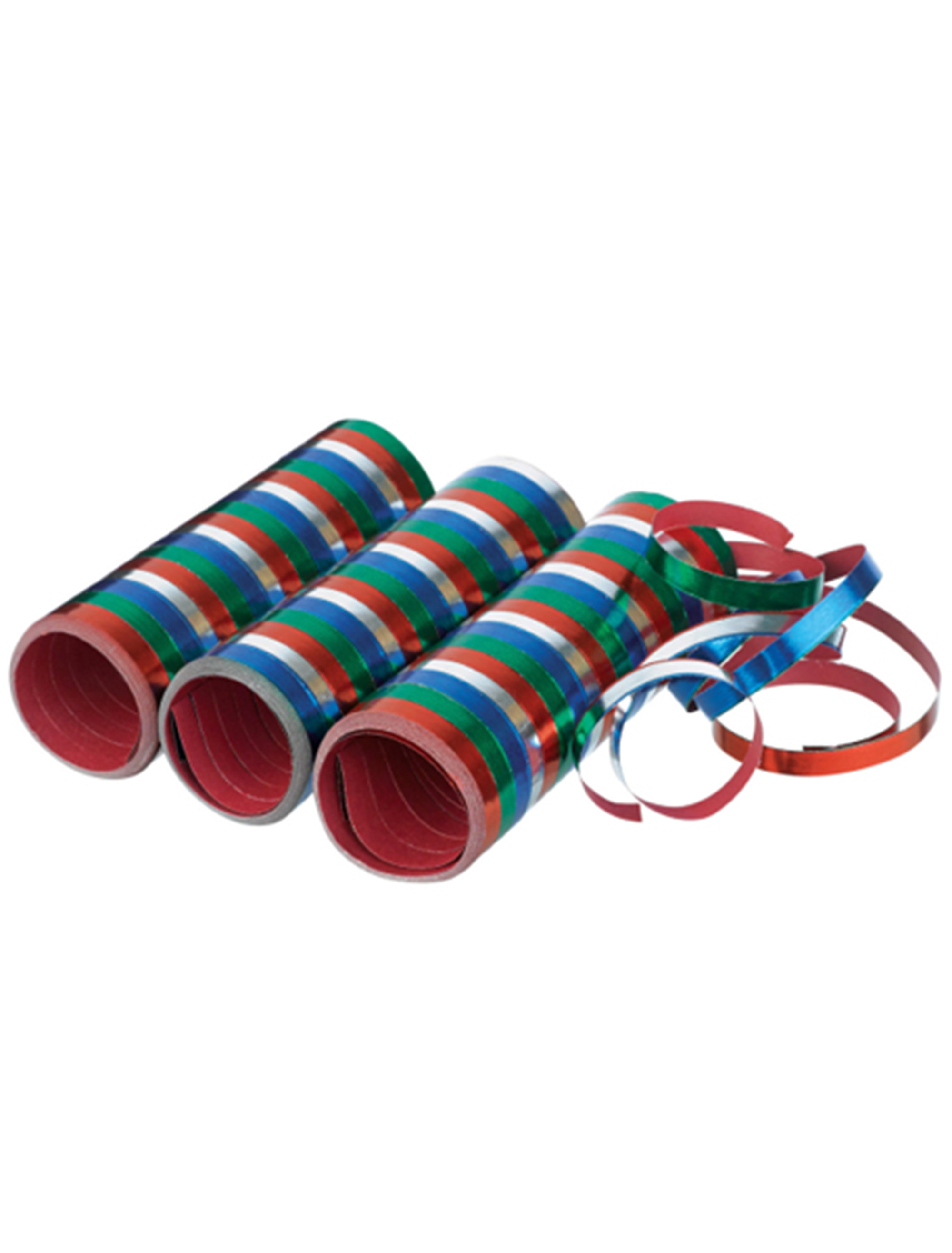 Luftschlangen Metallic 3er Pack bunt