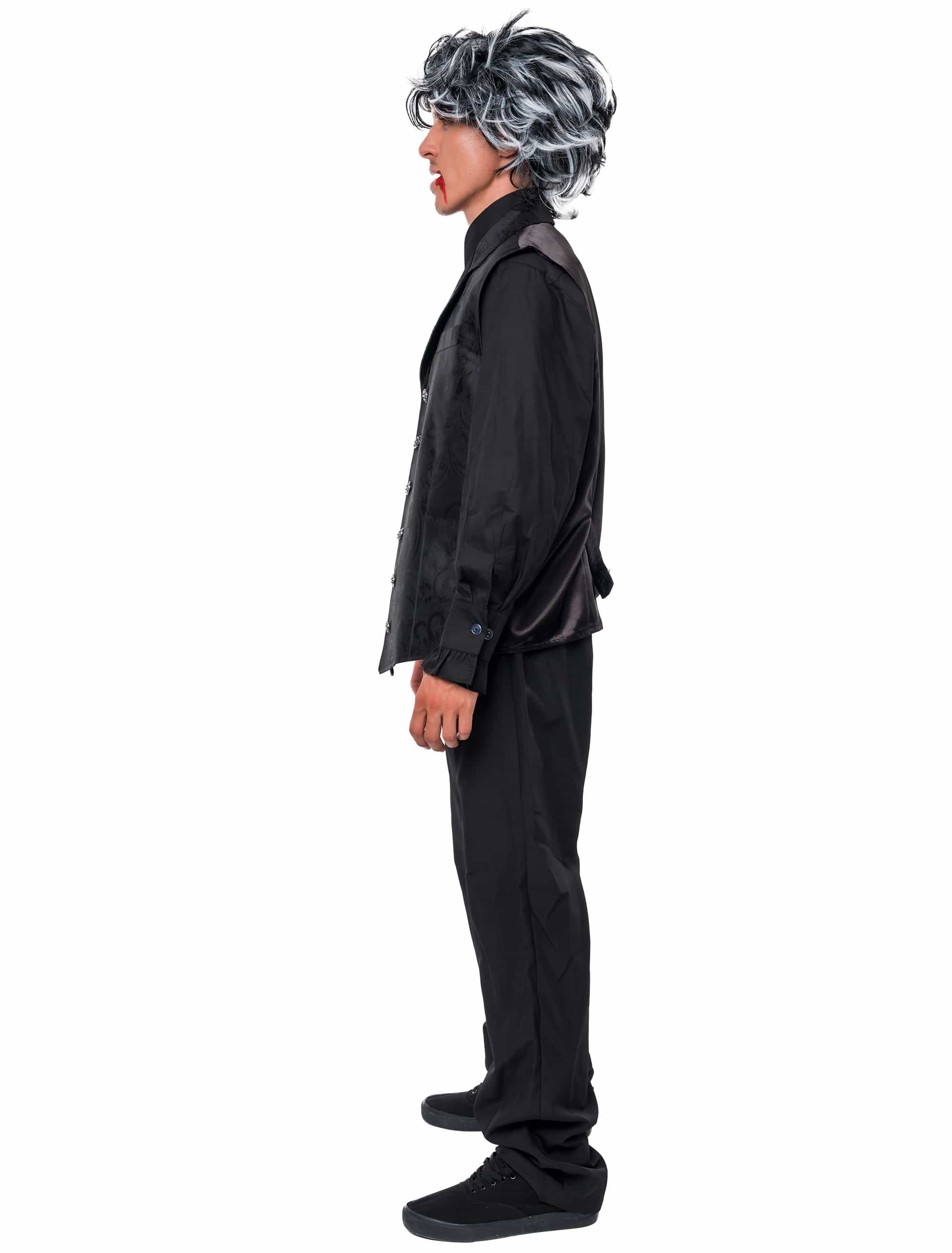 Weste Gothic Herren schwarz 4XL/5XL