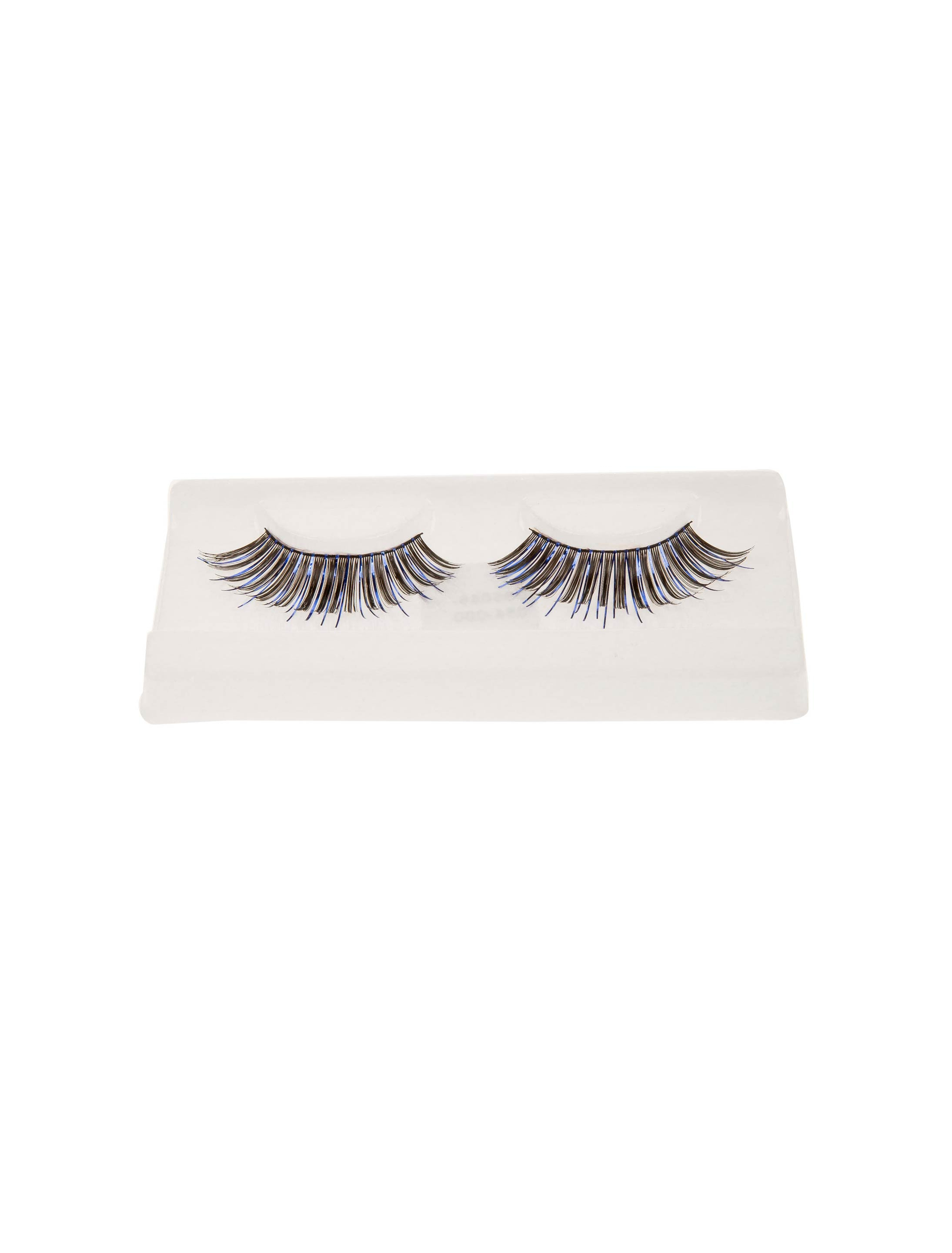 Wimpern blau/schwarz glänzend