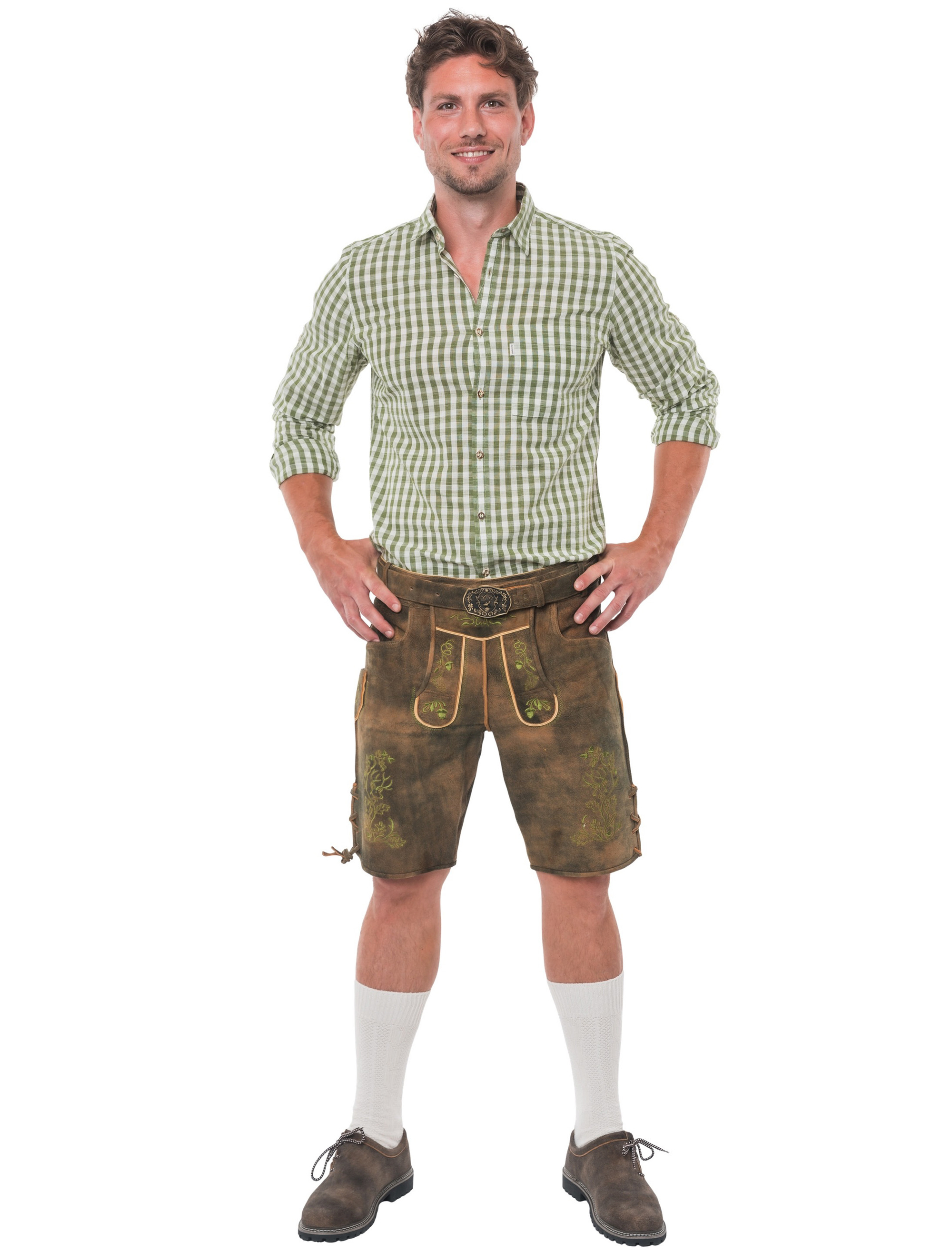 Lederhose Ludwig kurz Herren braun S