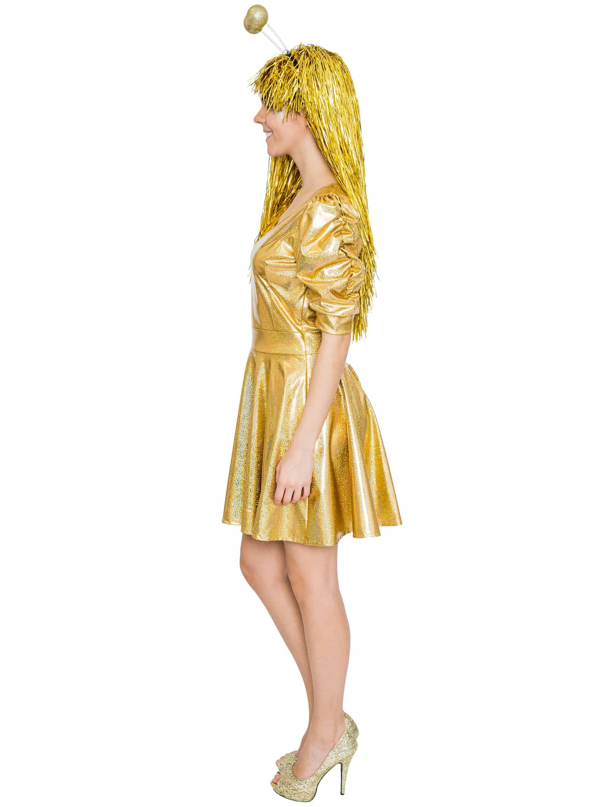 Spacekleid Laser Damen gold L