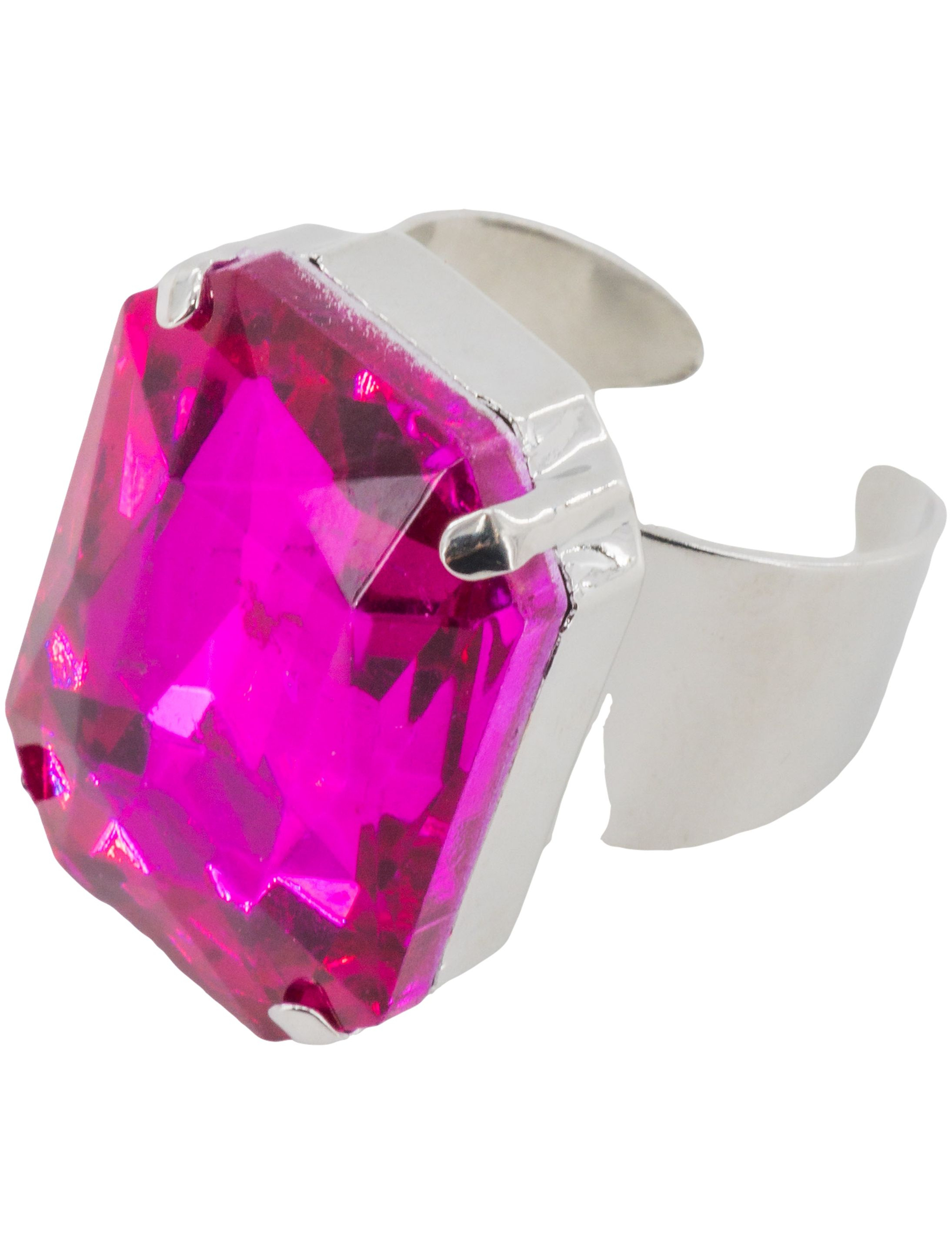 Ring mit Kristall pink