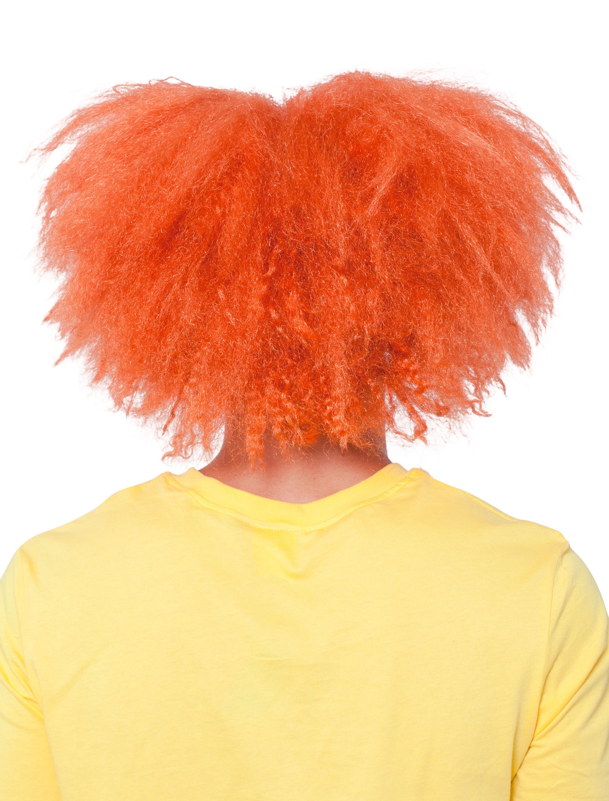 Perücke wilder Lockenkopf mit Scheitel orange one size