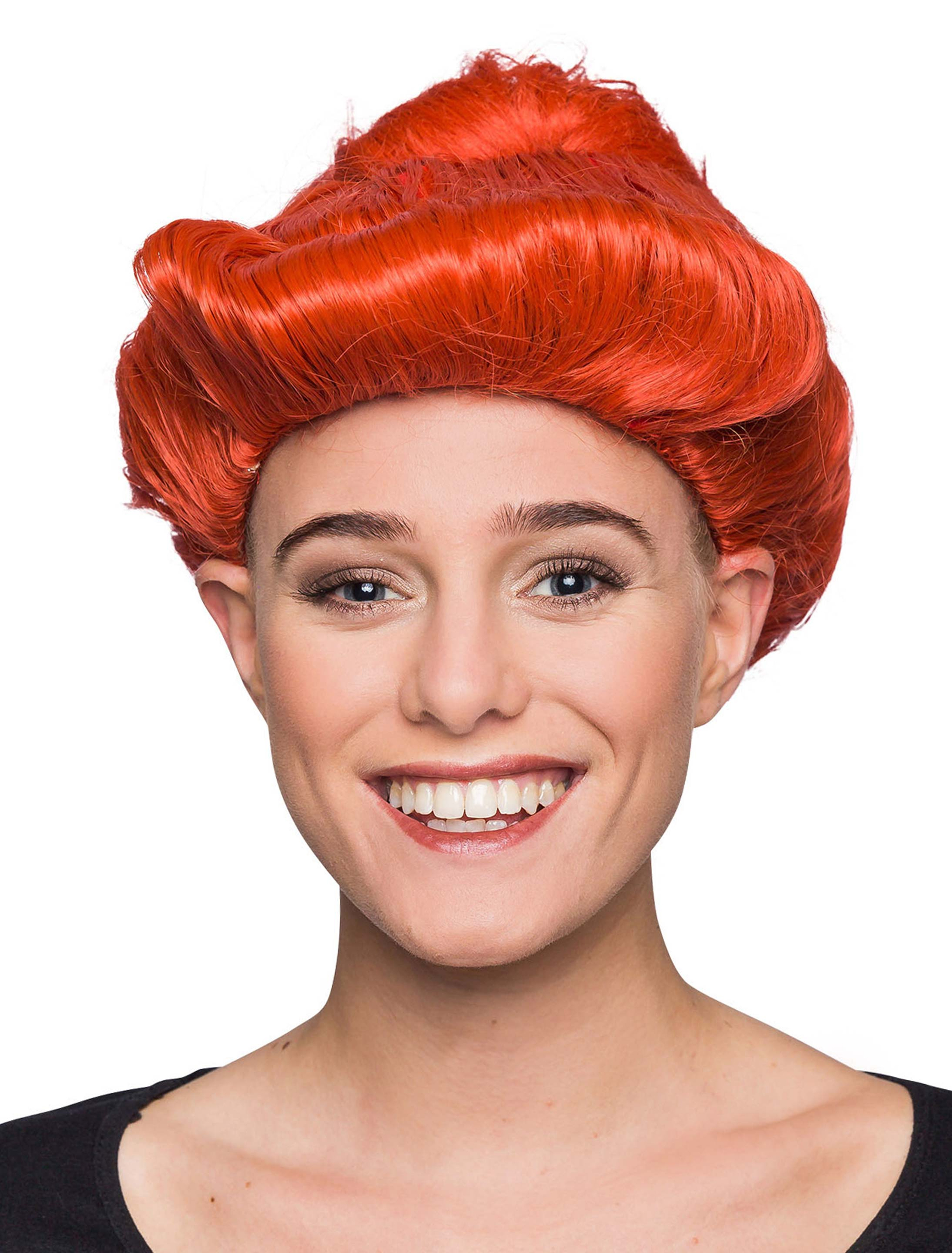 Perücke Wilma hochgesteckt glatt orange