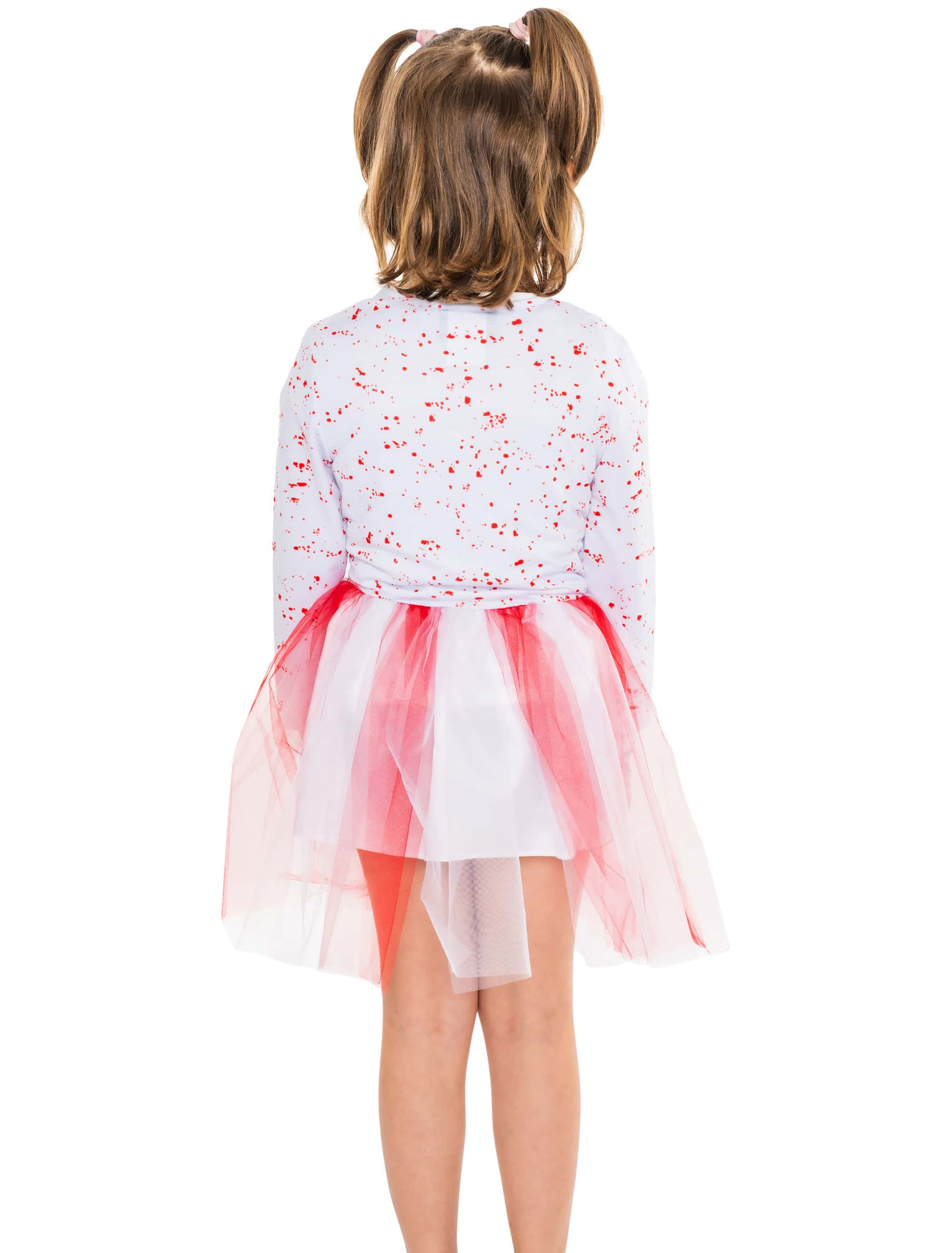 Kleid Clown Kinder rot/weiß 128