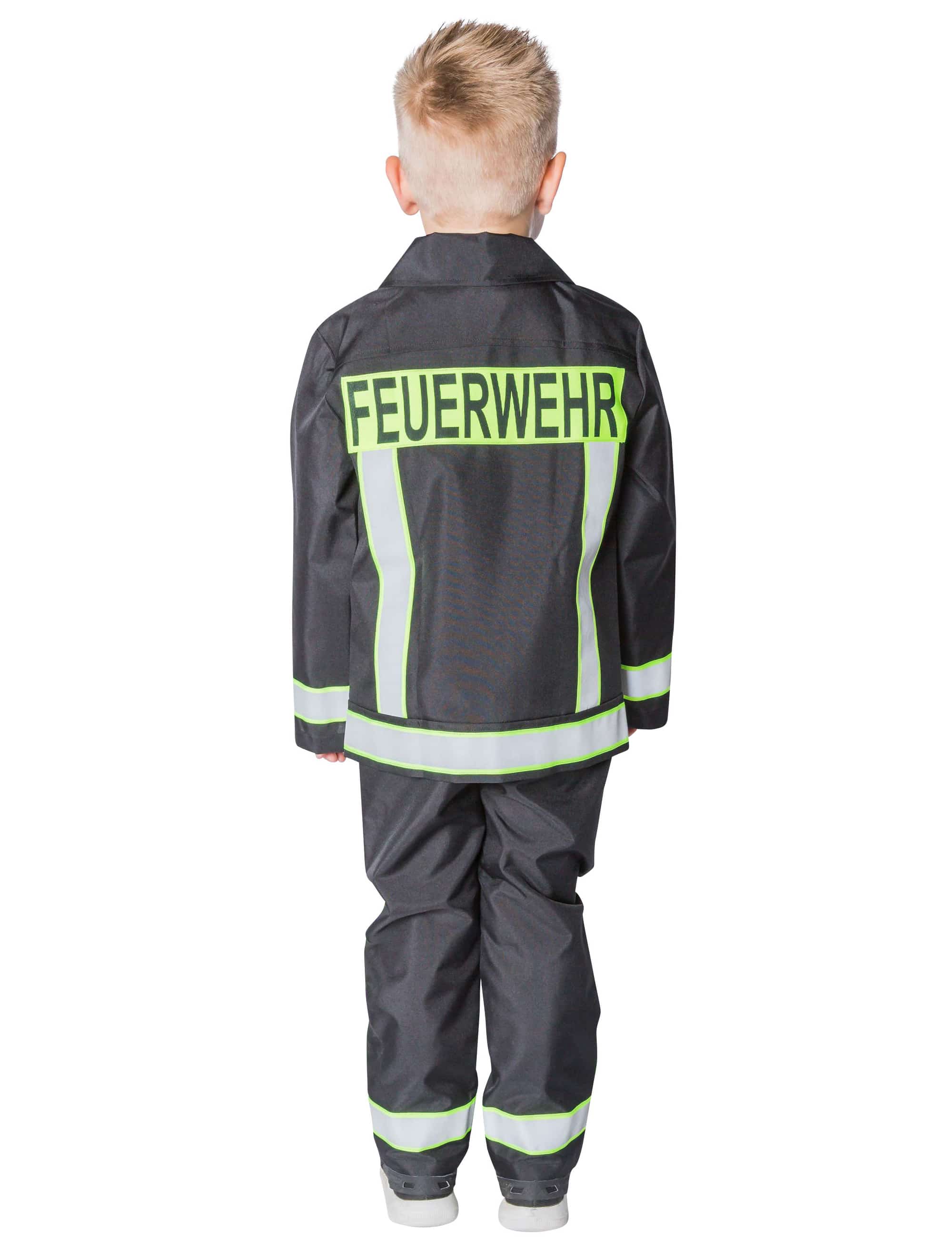 Feuerwehrmann Kinder 2-tlg. schwarz 116