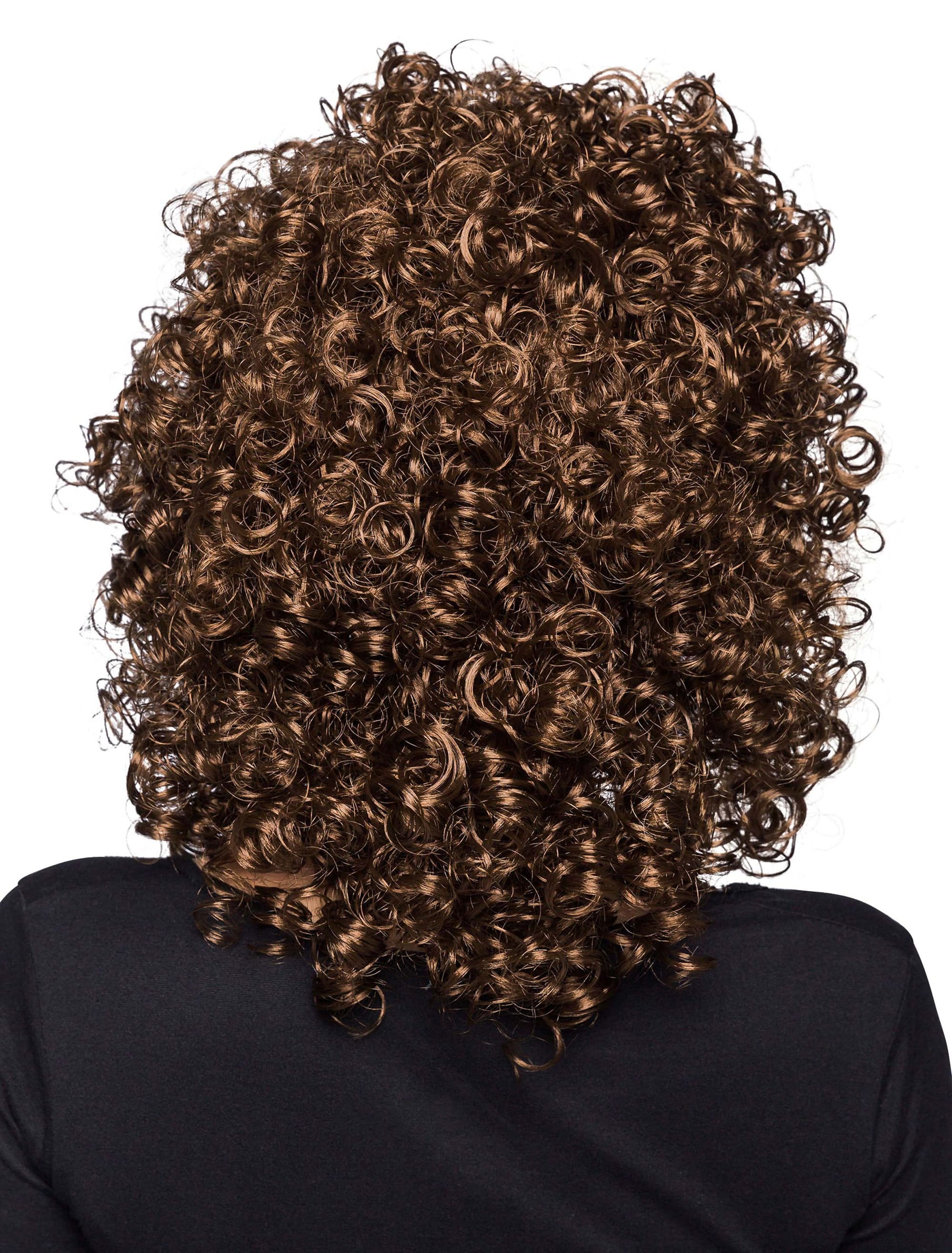 Perücke mittelang wilde Locken braun one size