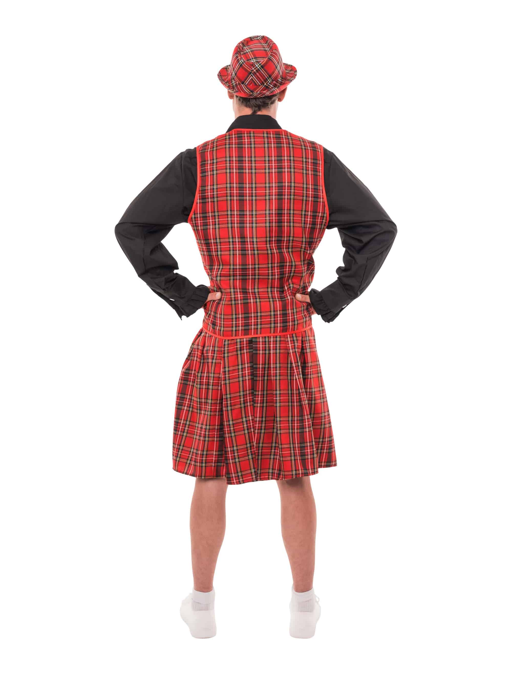 Rock Schottenkaro Herren schwarz/rot S/M