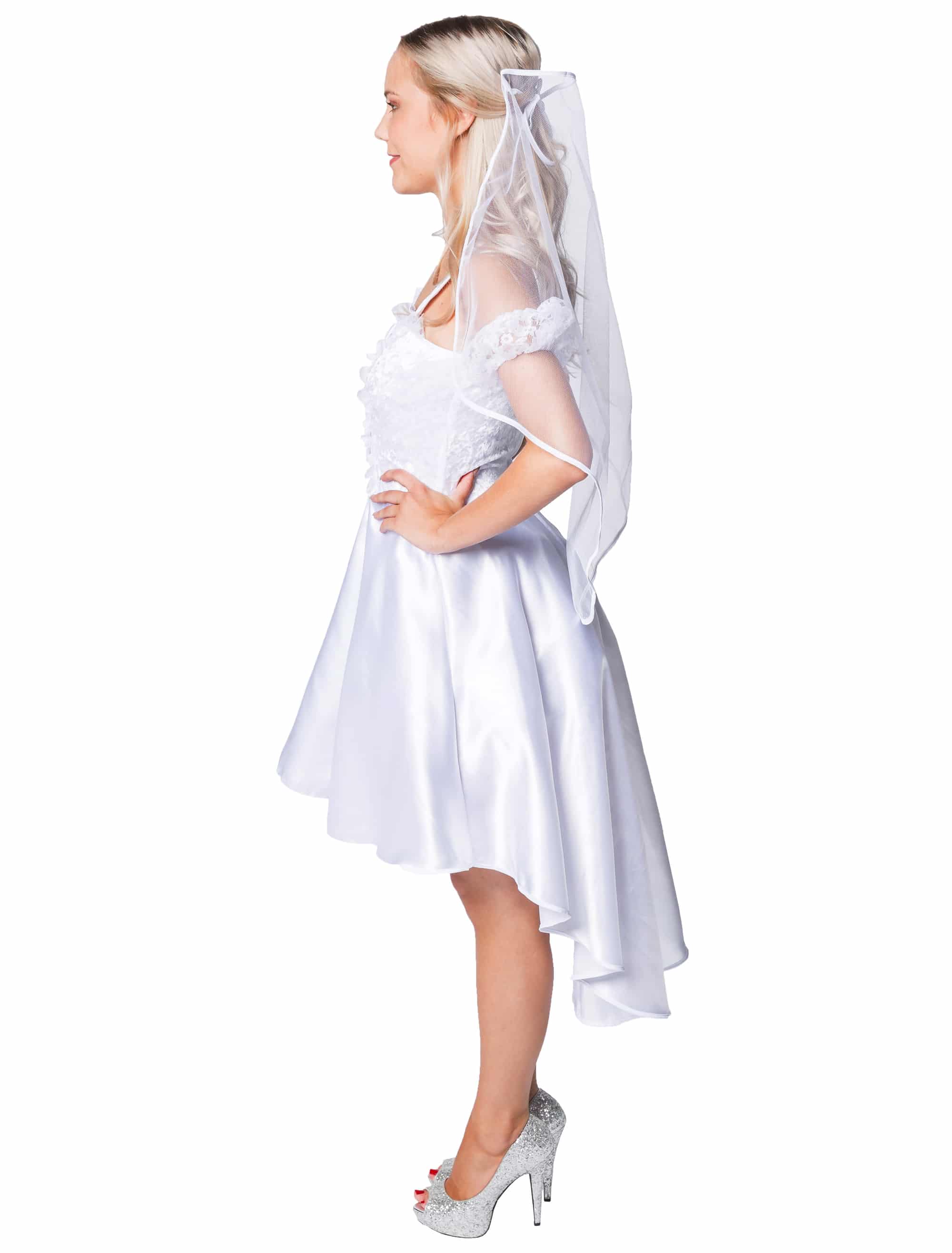 Kleid Sexy Braut deluxe Damen weiß L
