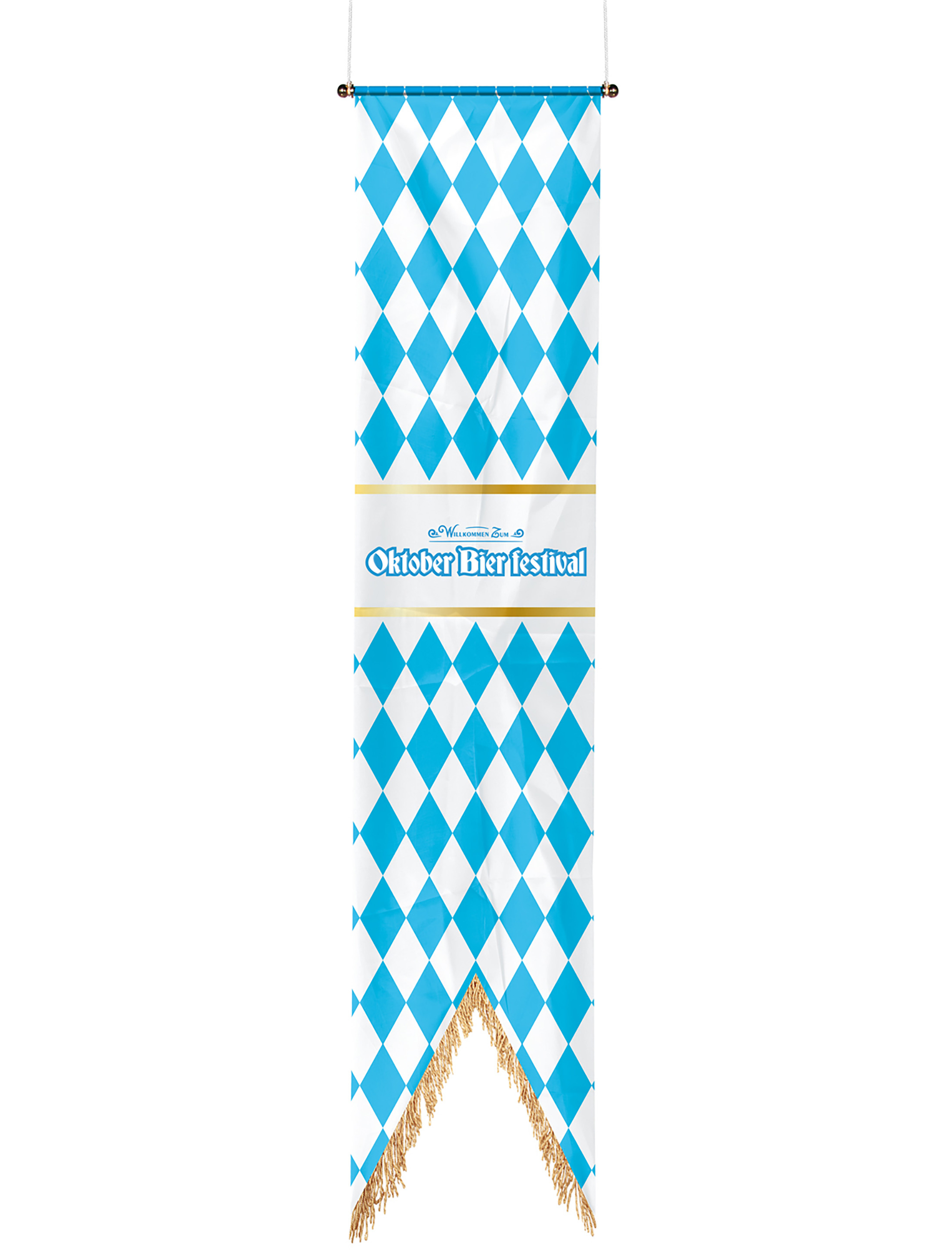 Wimpel Oktober Bierfestival 40 x 180cm blau/weiß