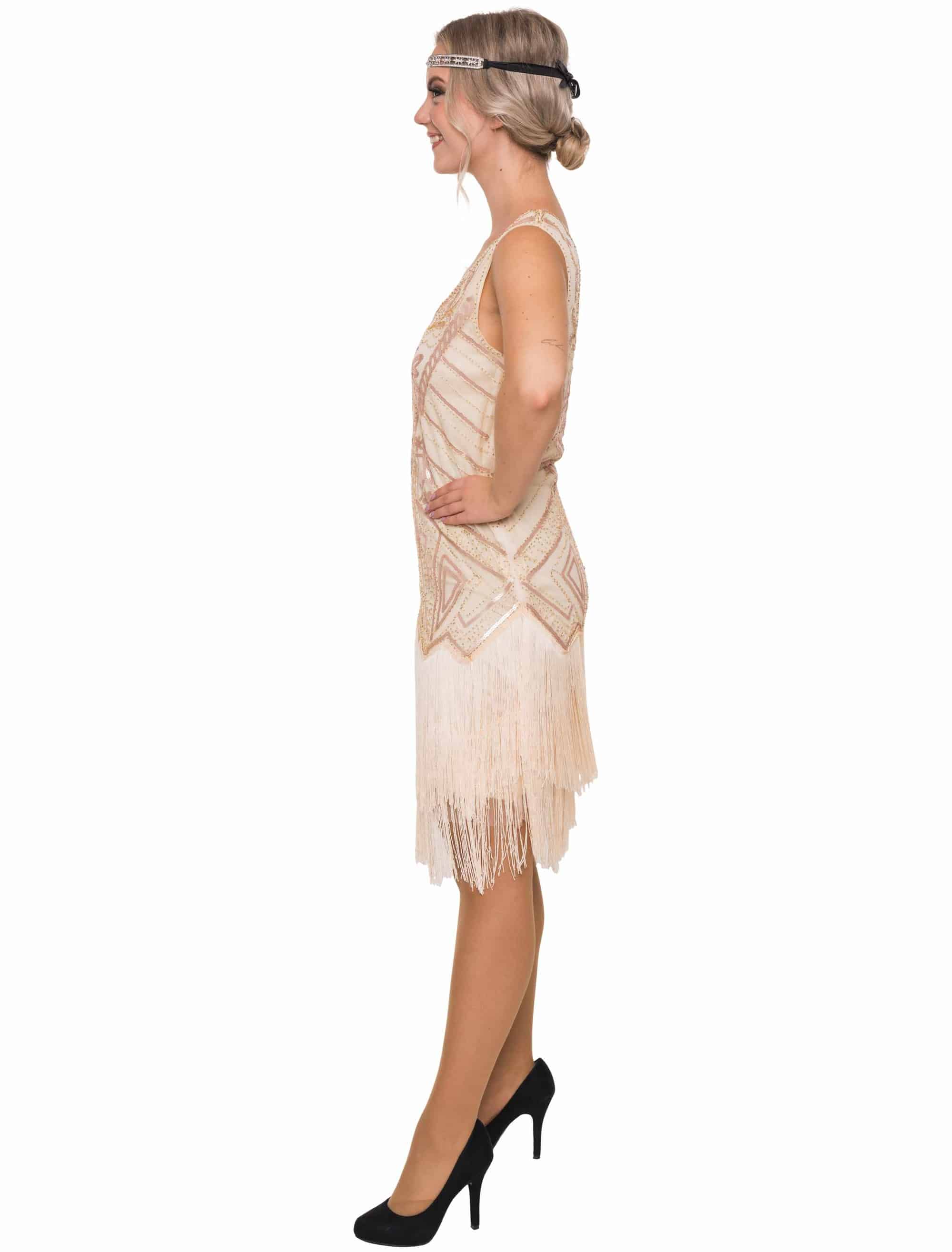 Kleid Charleston Damen apricot M
