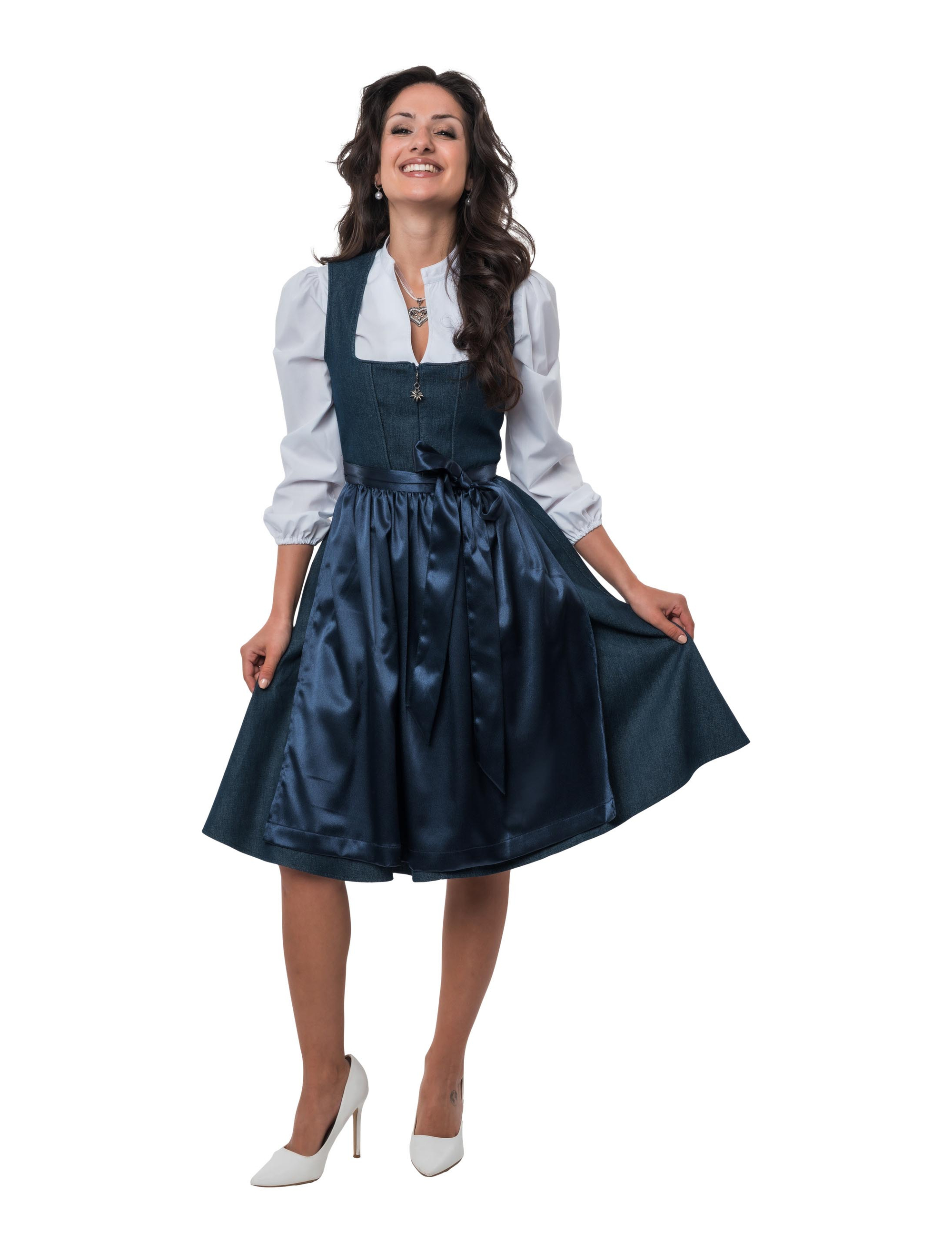 Dirndl Magda Damen blau 36
