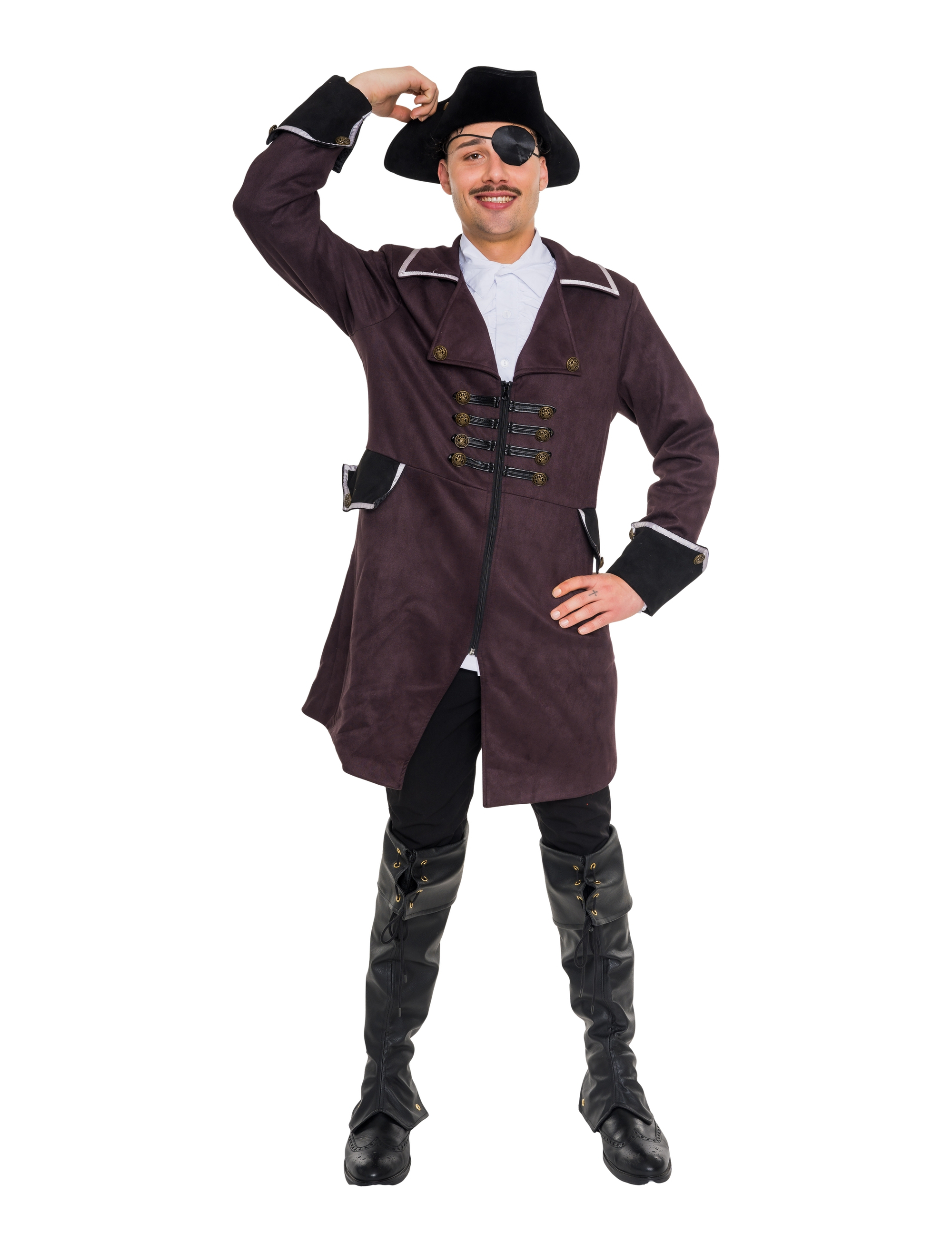 Mantel Pirat Herren braun L