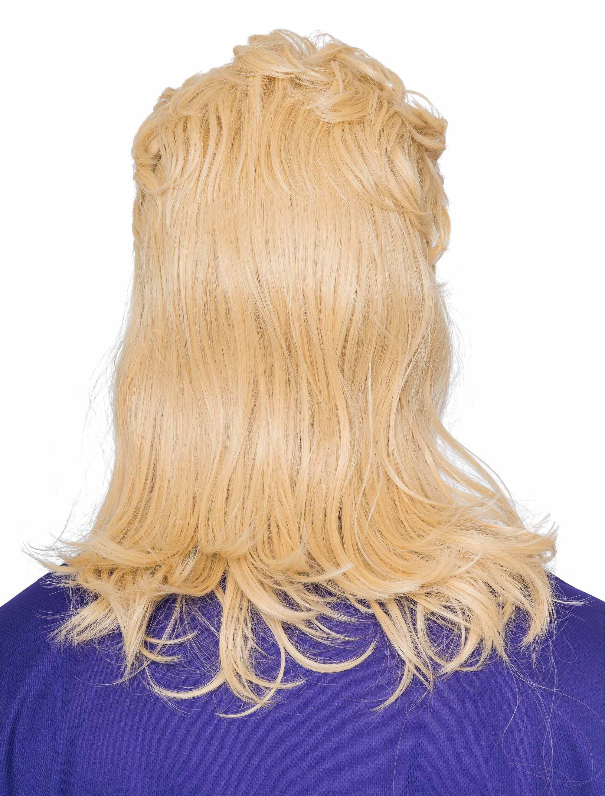Perücke Vokuhila mittellang blond one size