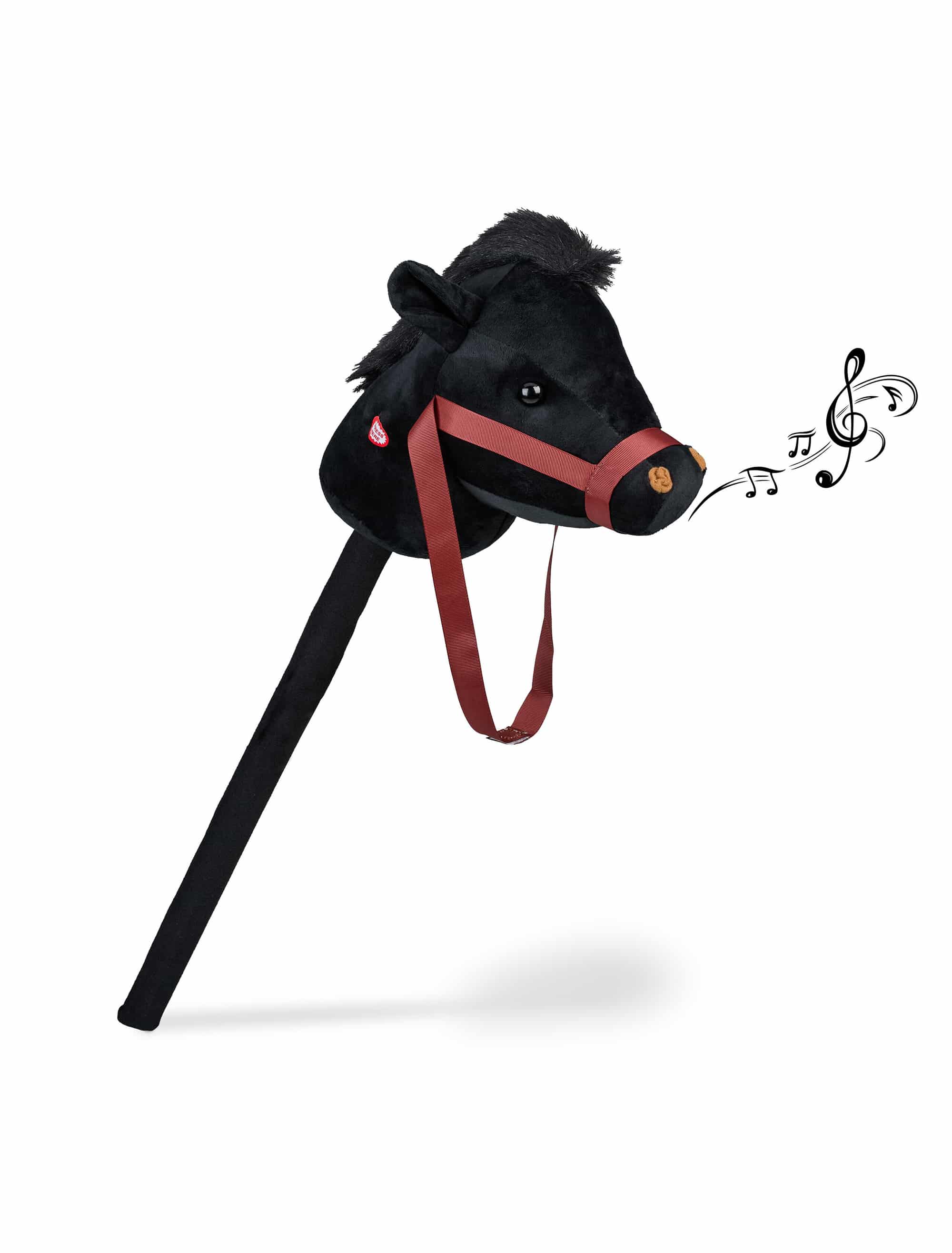 Steckenpferd mit Sound 68cm schwarz