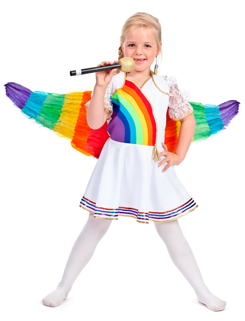 Kleid Regenbogen 104