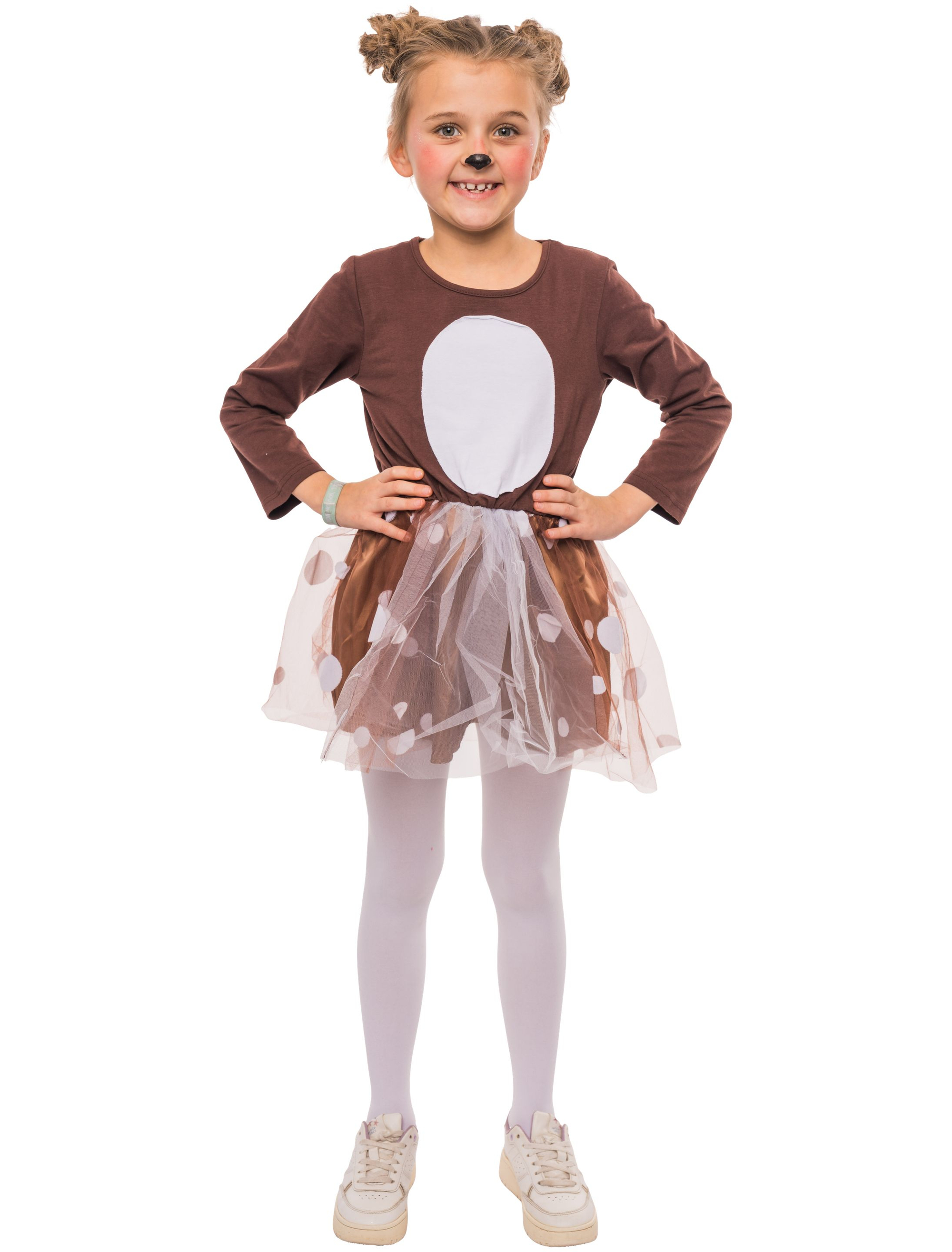 Kleid Rehkitz Kinder braun/weiß 152/164