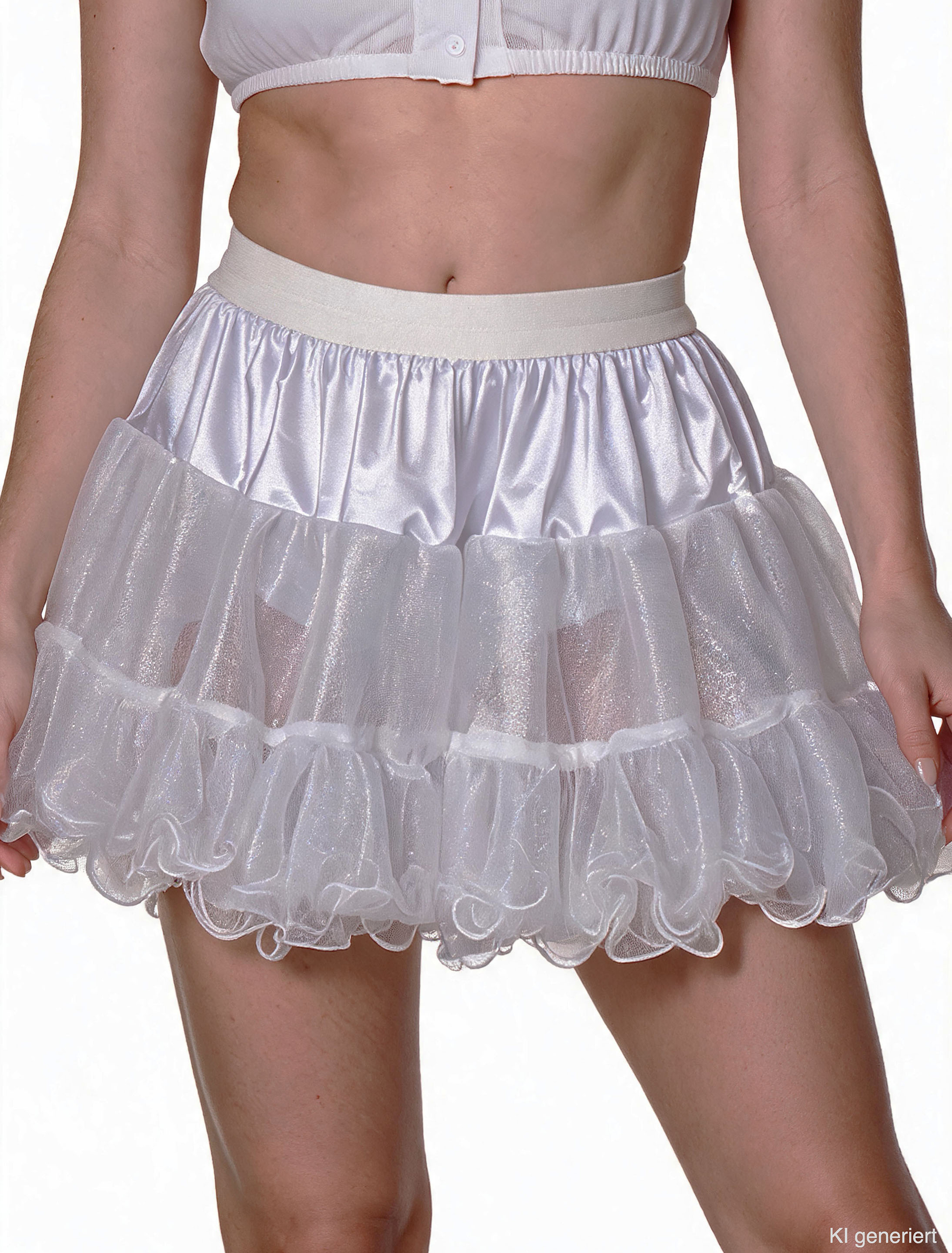 Petticoat Softtüll Damen weiß 40-42