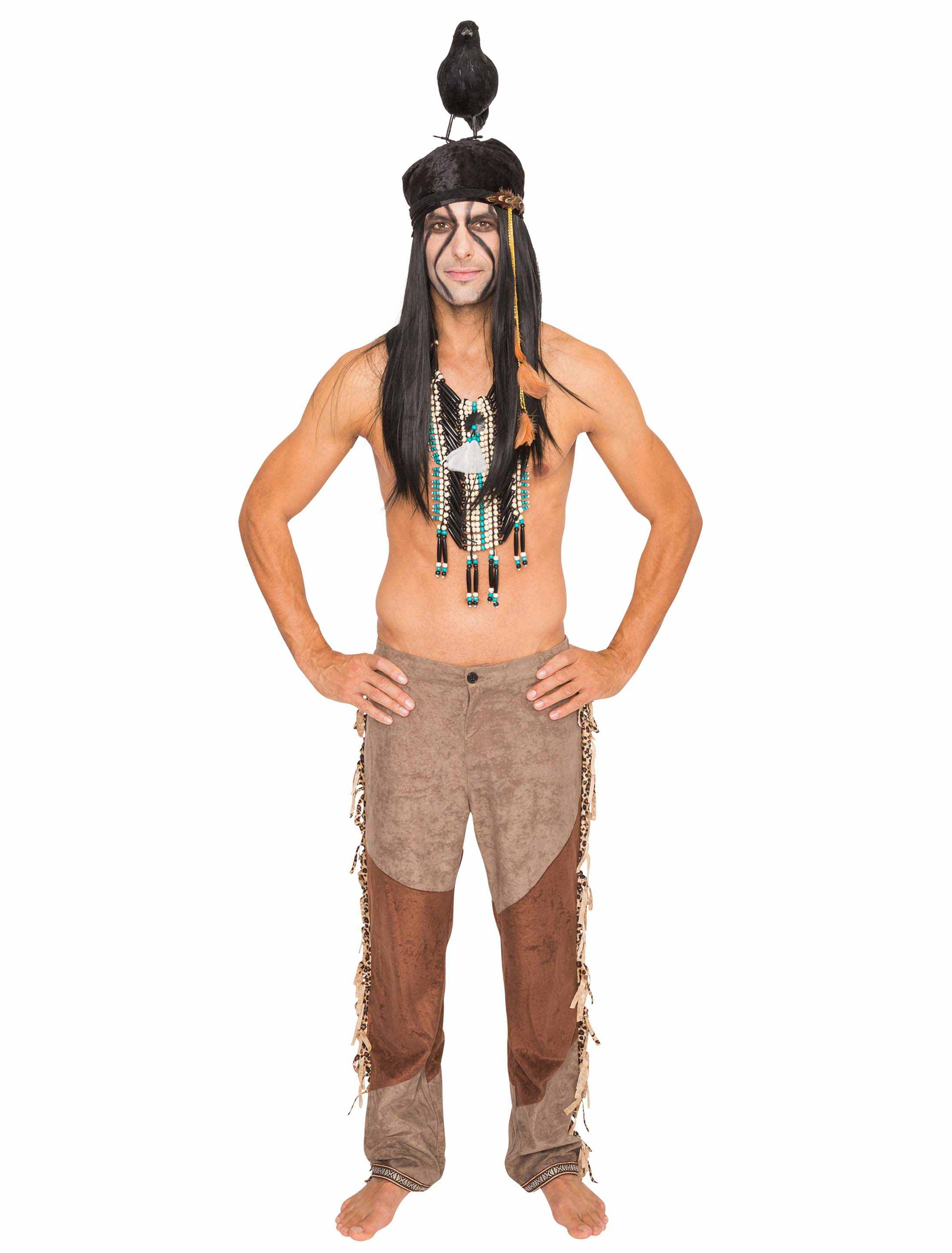 Hose Indianer Herren braun S