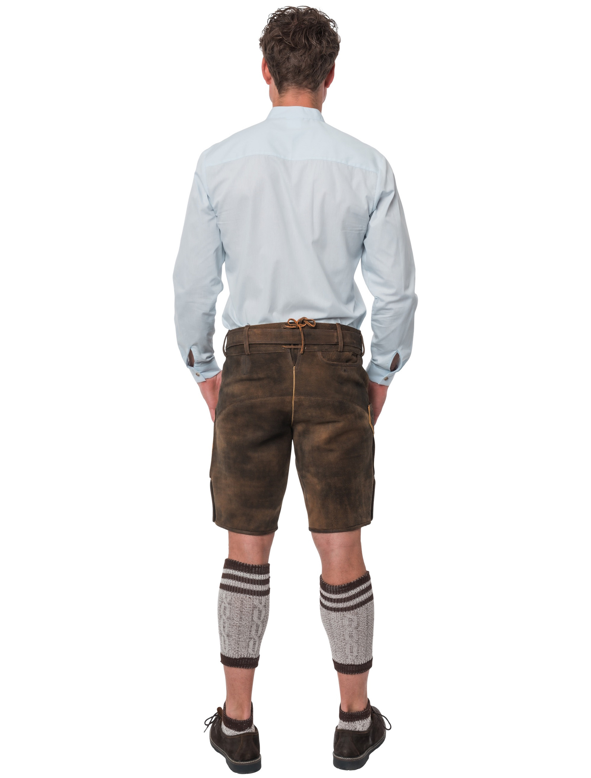 Lederhose Georg kurz Herren dunkelbraun 5XL