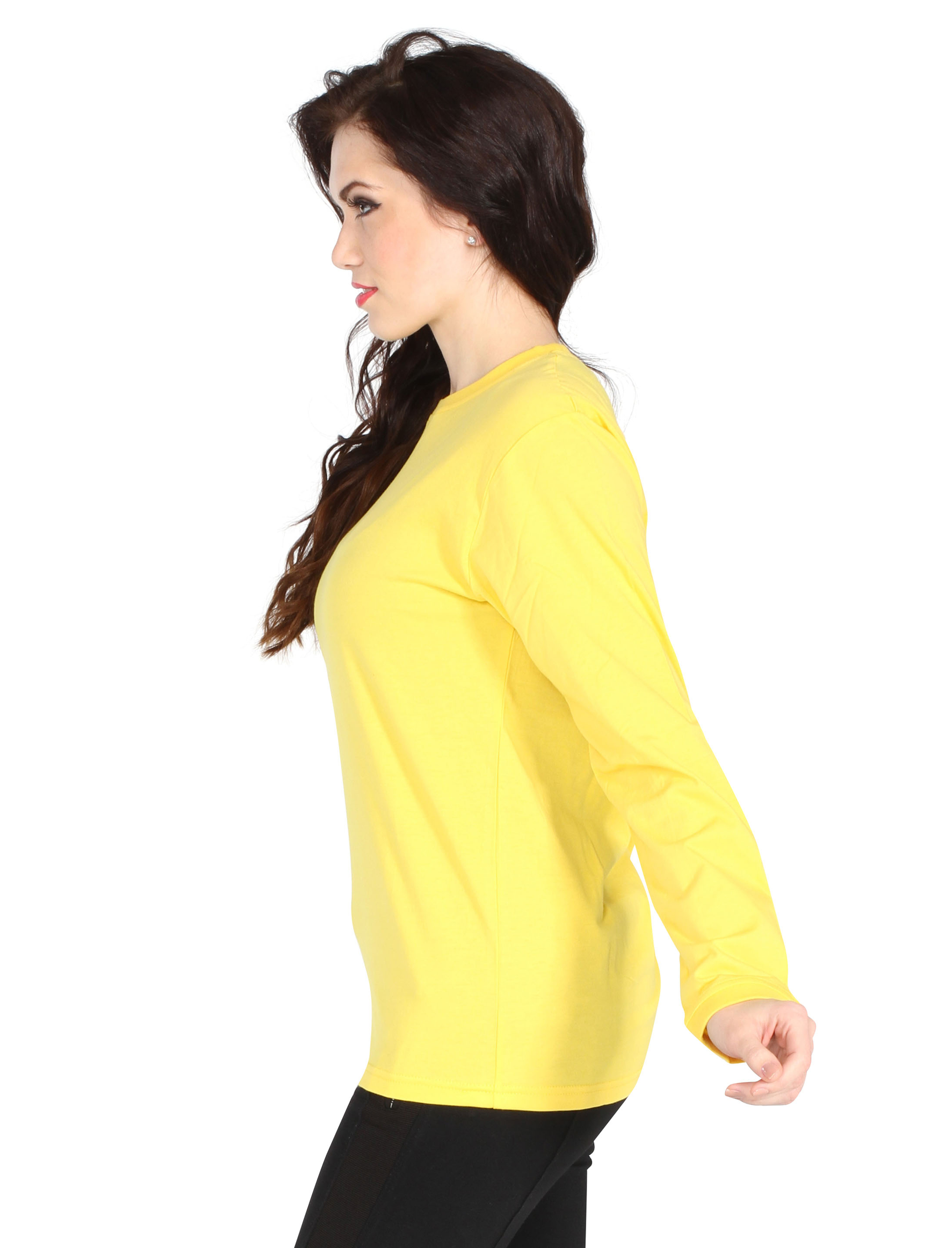 Shirt langarm gelb L