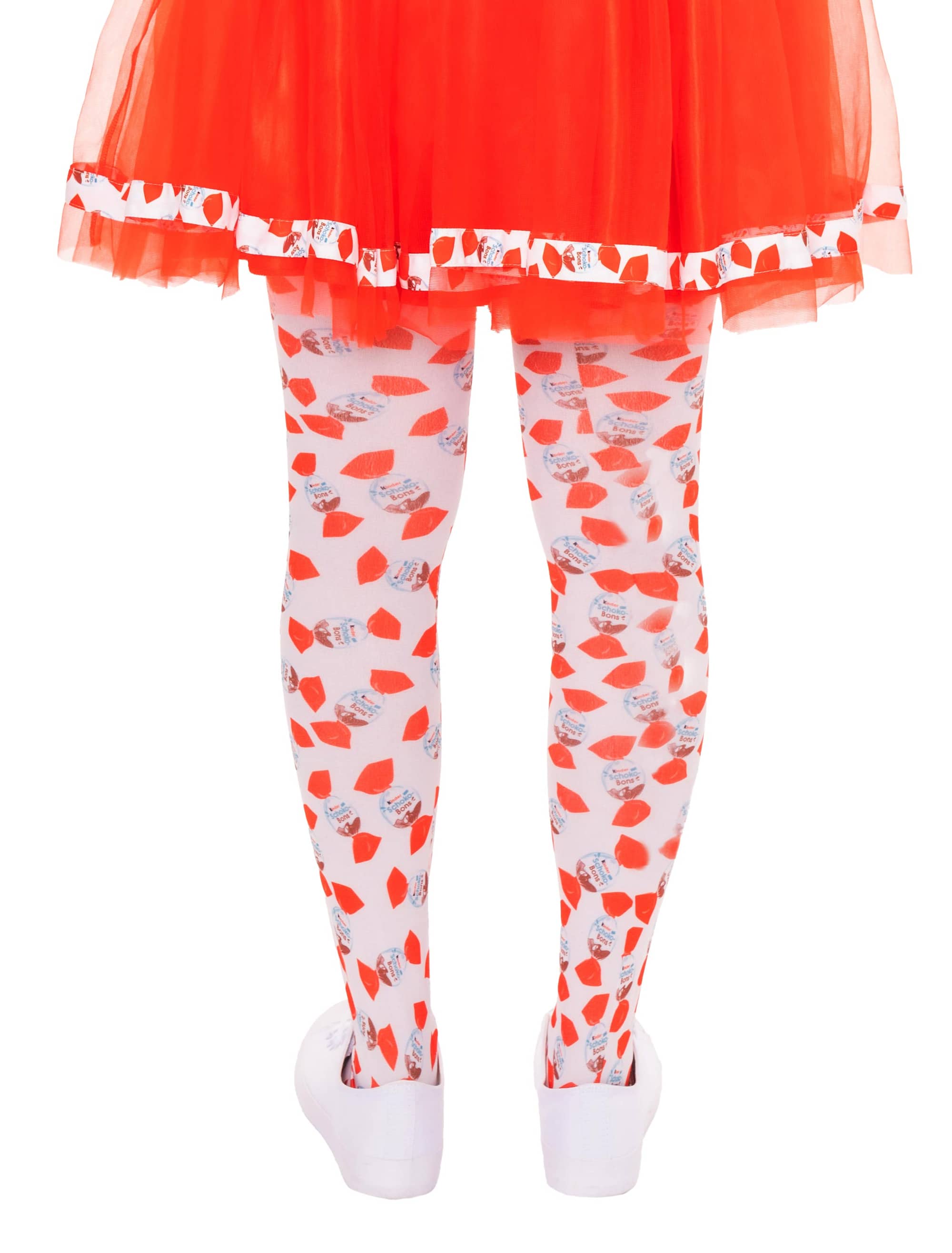Strumpfhose kinder Schoko-Bons Damen rot/weiß 2XL/3XL