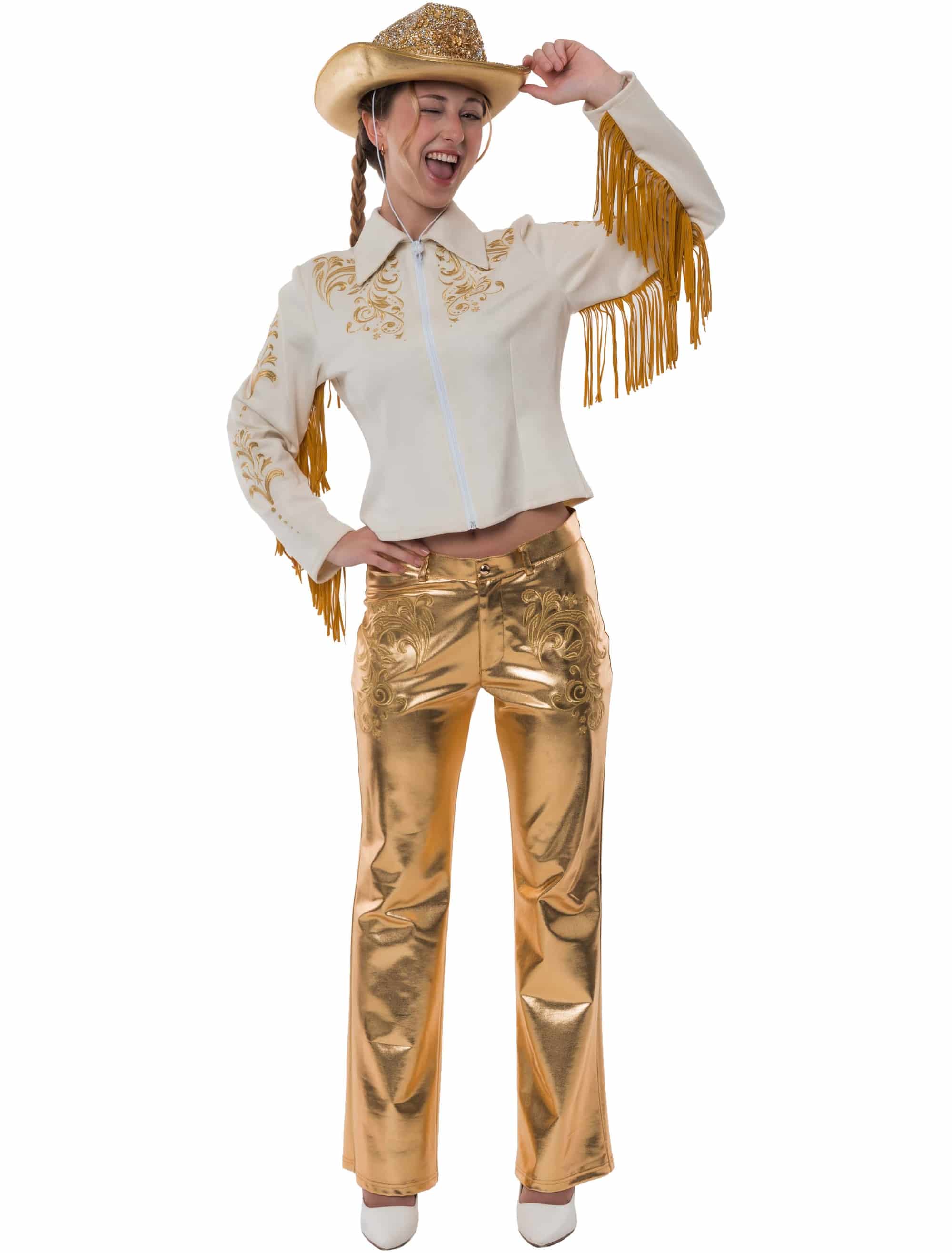 Hose Wilder Westen Damen gold M