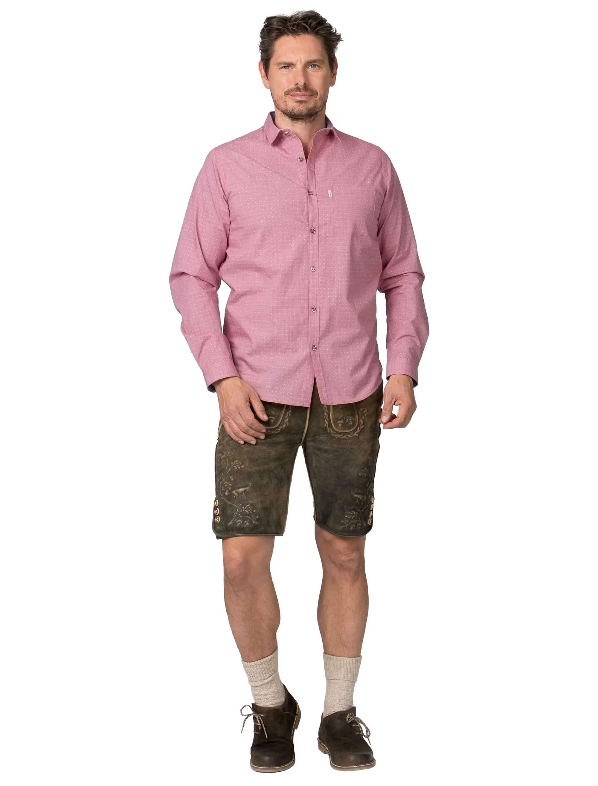 Trachtenhemd Herren rot XL